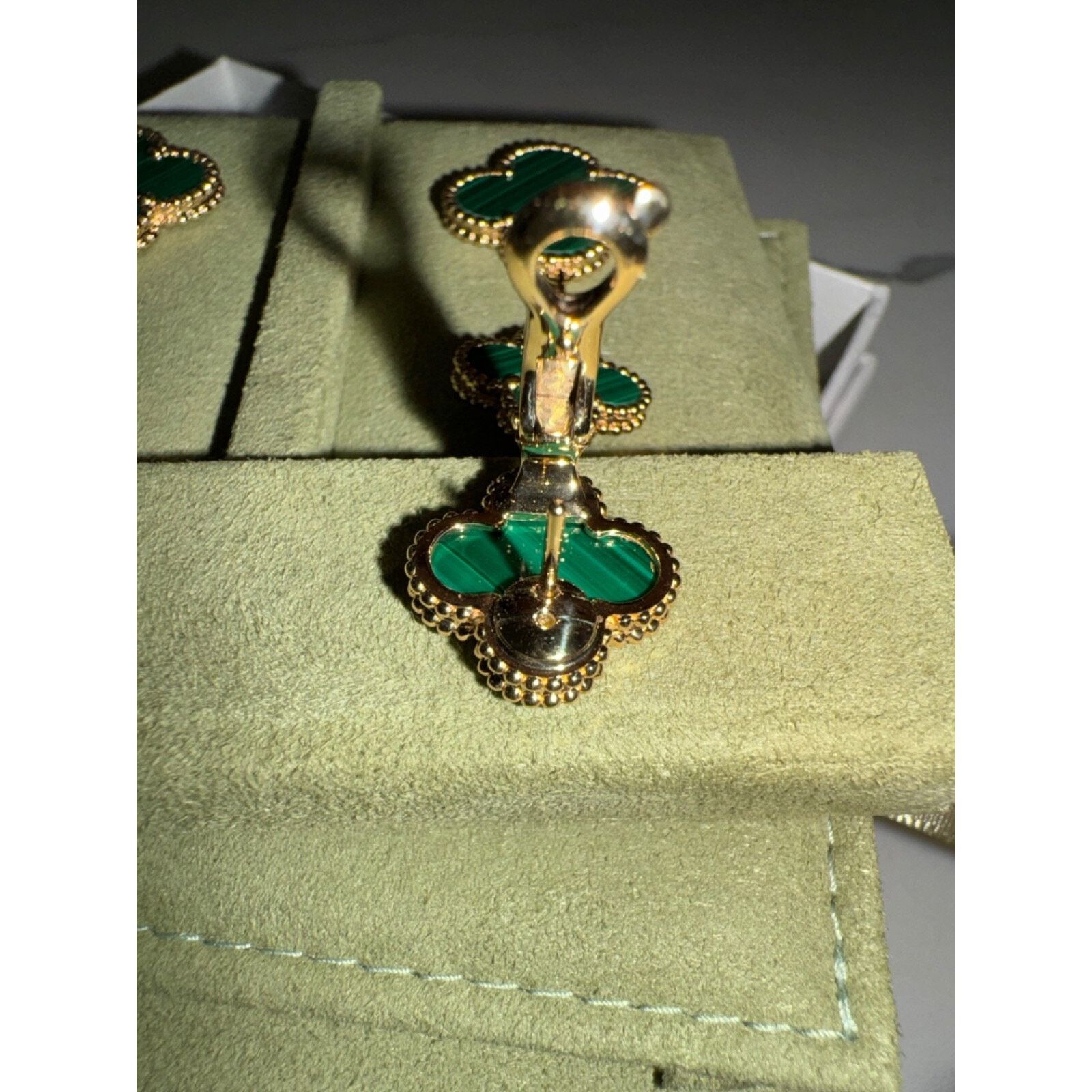 Van Cleef & Arpels Van Cleef Alhambra Earrings 3 Motifs Malachite Green Gold Size ONE SIZE - 19 Thumbnail