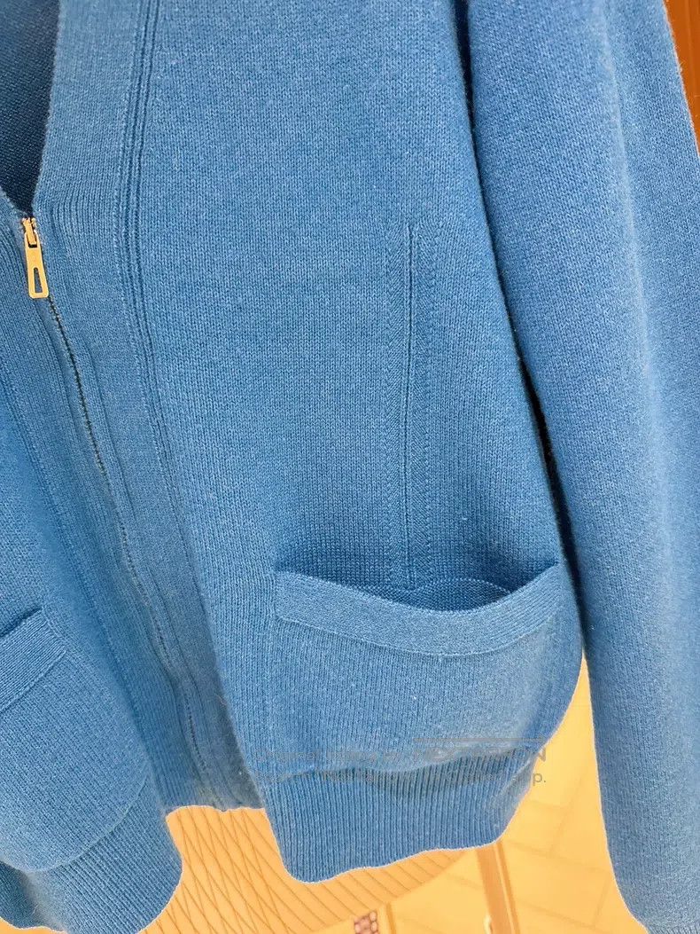 Hermes Hermes Blue knitted cardigan Size XS / US 0-2 / IT 36-38 - 3 Thumbnail