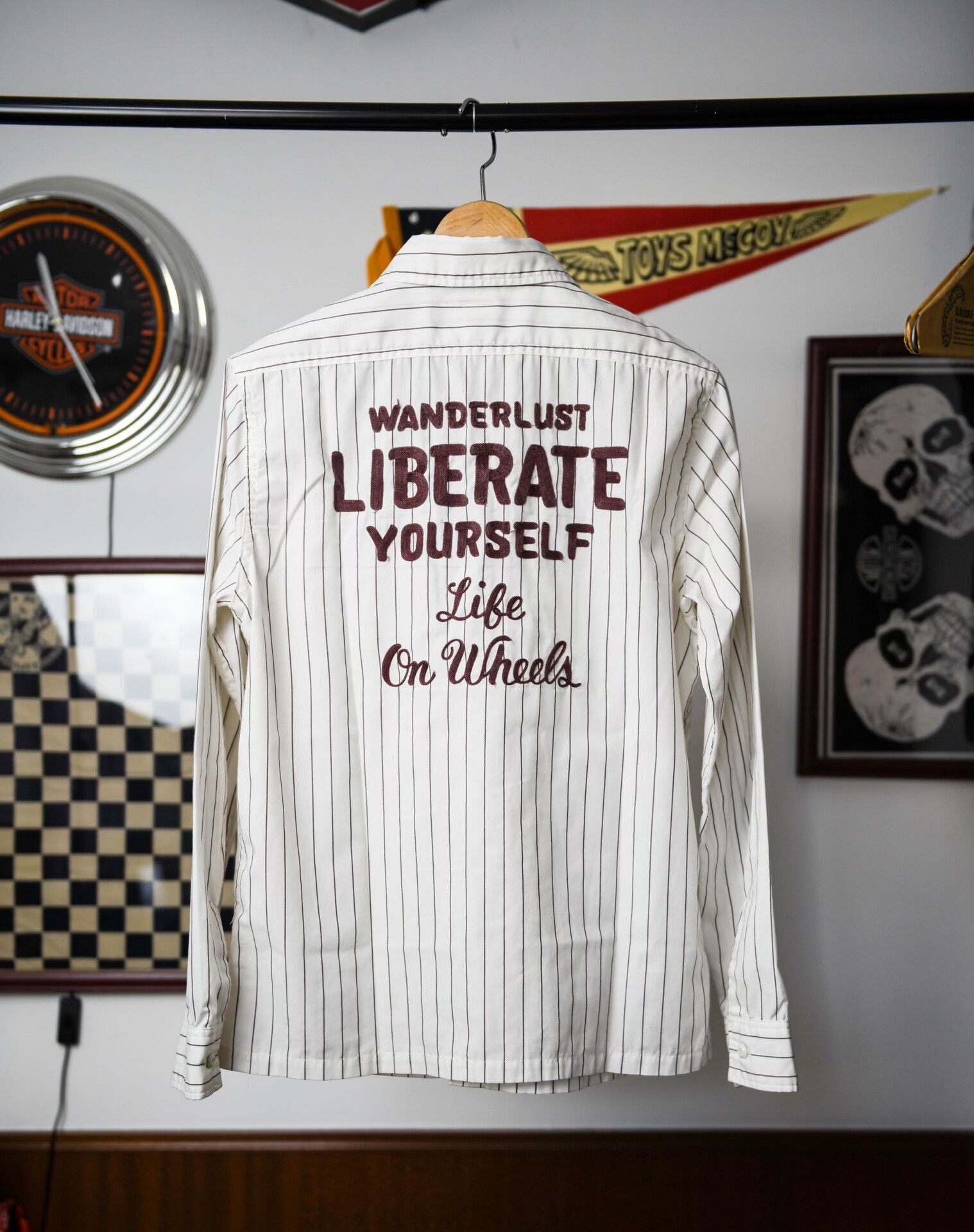Japanese Brand Striped Cootie Shirt with Embroidery Size US M / EU 48-50 / 2 - 1 Thumbnail