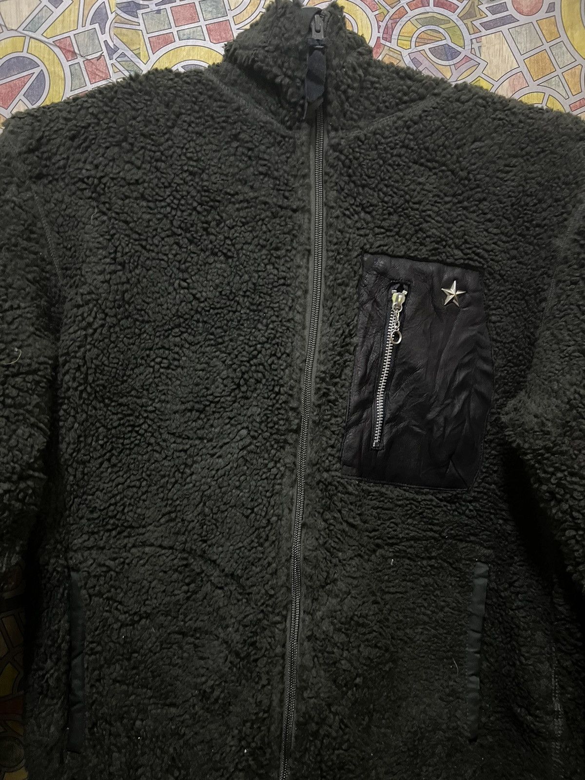 Schott MEN Schott Schott Boa Fleece Full Zip Jacket Hoodie. (GJ32) Size US L / EU 52-54 / 3 - 16 Thumbnail