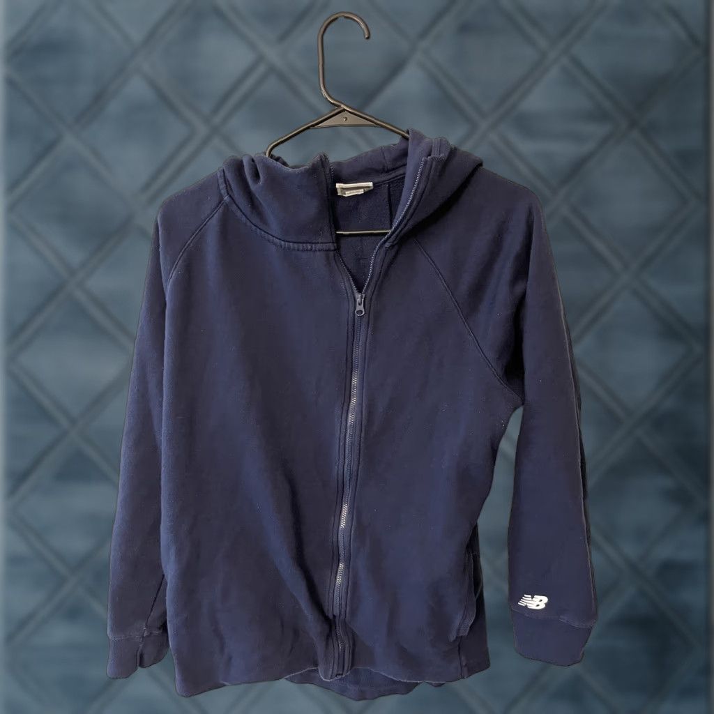 New Balance NEW BALANCE BLUE Full Zip Hoodie Womens Size L Navy Blue Size L / US 10 / IT 46 - 1 Thumbnail