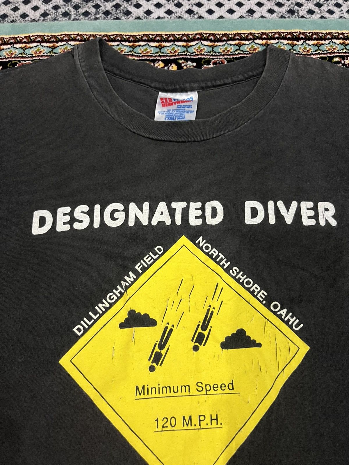 Rap Tees 🔥 TRUE VINTAGE ALL SINGLE STITCHED 90s DESIGNATED DIVER Size US XL / EU 56 / 4 - 5 Thumbnail