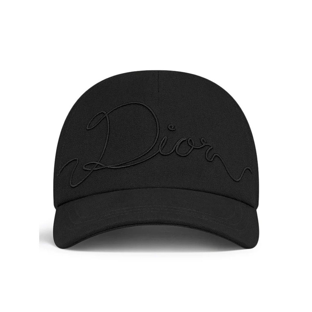 Dior DIOR $710 Black Ribbon Baseball Cap New & Authentic (Men's s Size ONE SIZE - 1 Thumbnail