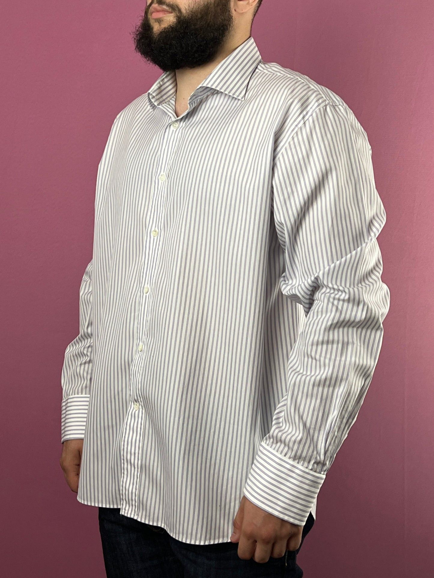 Vintage Canali Vintage Men's Striped Dress Shirt - L Size US L / EU 52-54 / 3 - 1 Thumbnail
