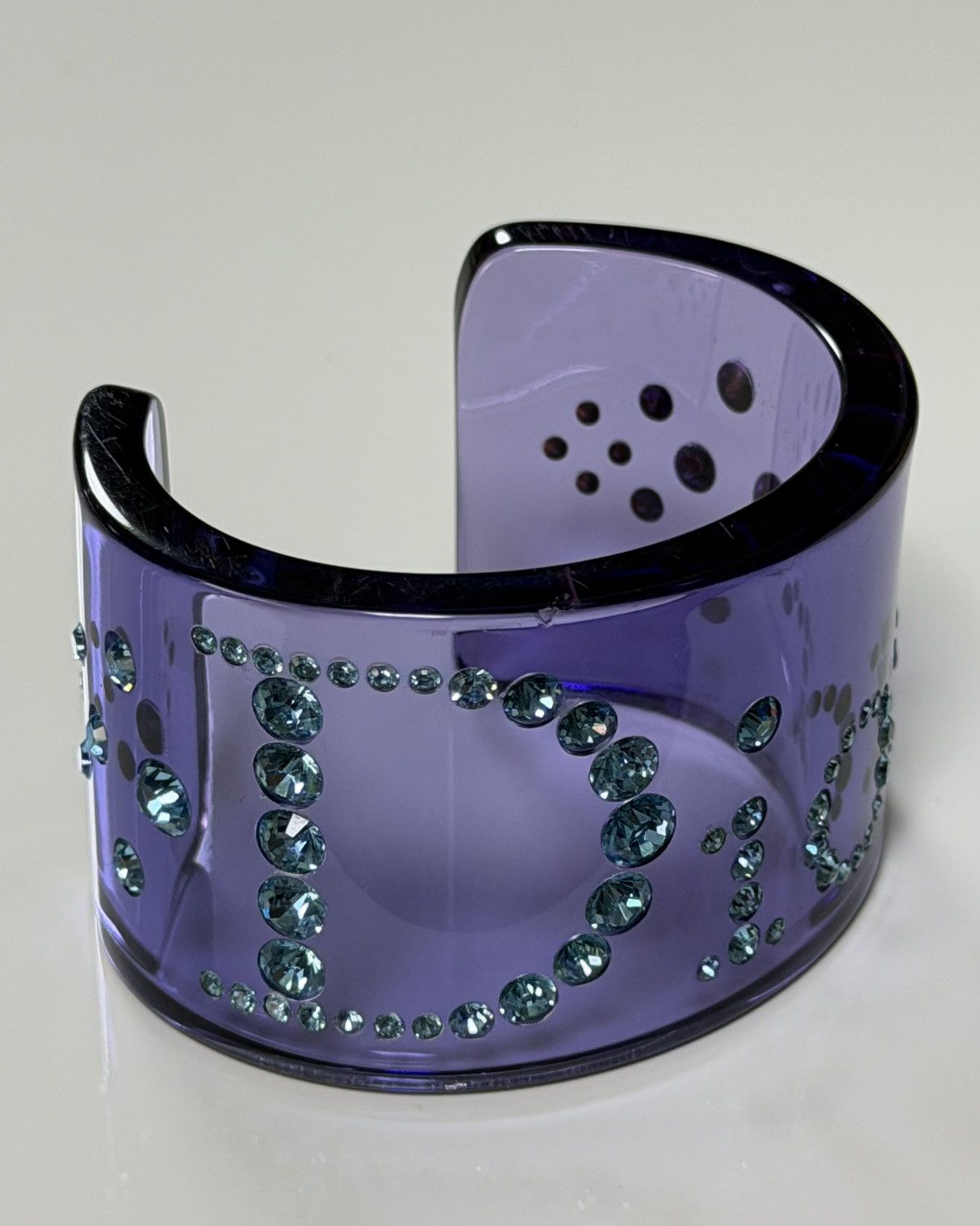 Dior CHRISTIAN DIOR 2004 Lucite Cuff Bracelet with Rhinestones Size ONE SIZE - 5 Thumbnail