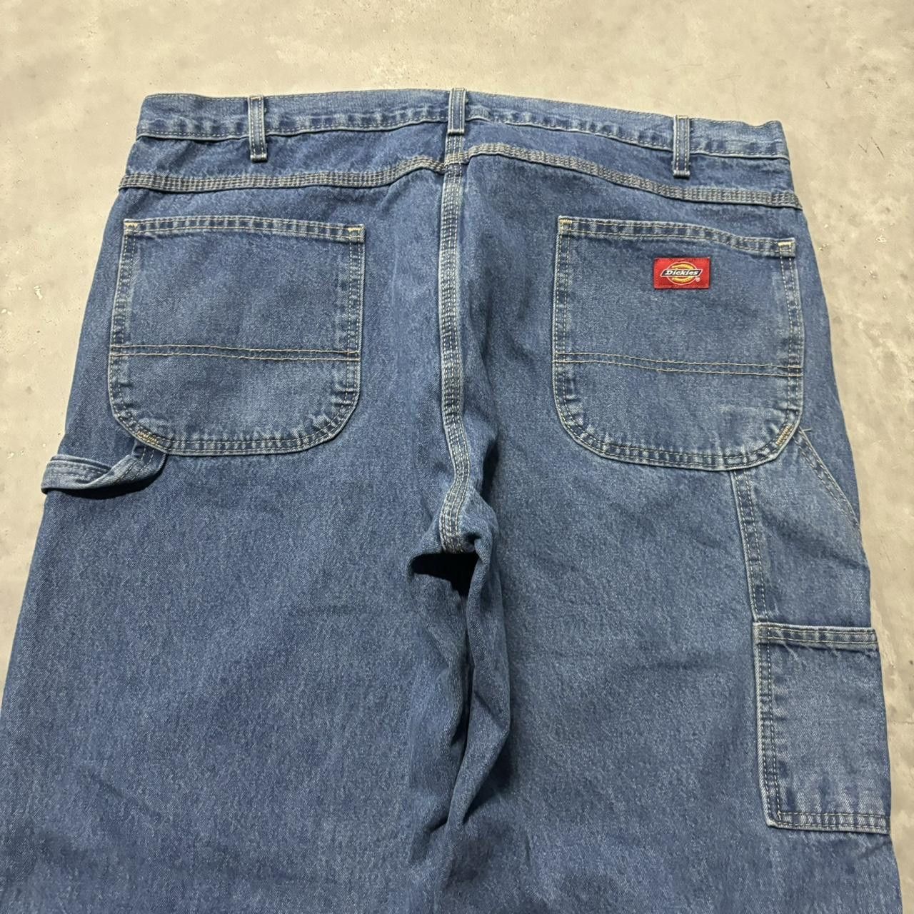 Dickies × Vintage Crazy Vintage Y2K/2000s Baggy Grunge Dark Wash Dickies Skater Carpenter Denim Jeans! Size US 40 / EU 56 - 7 Thumbnail