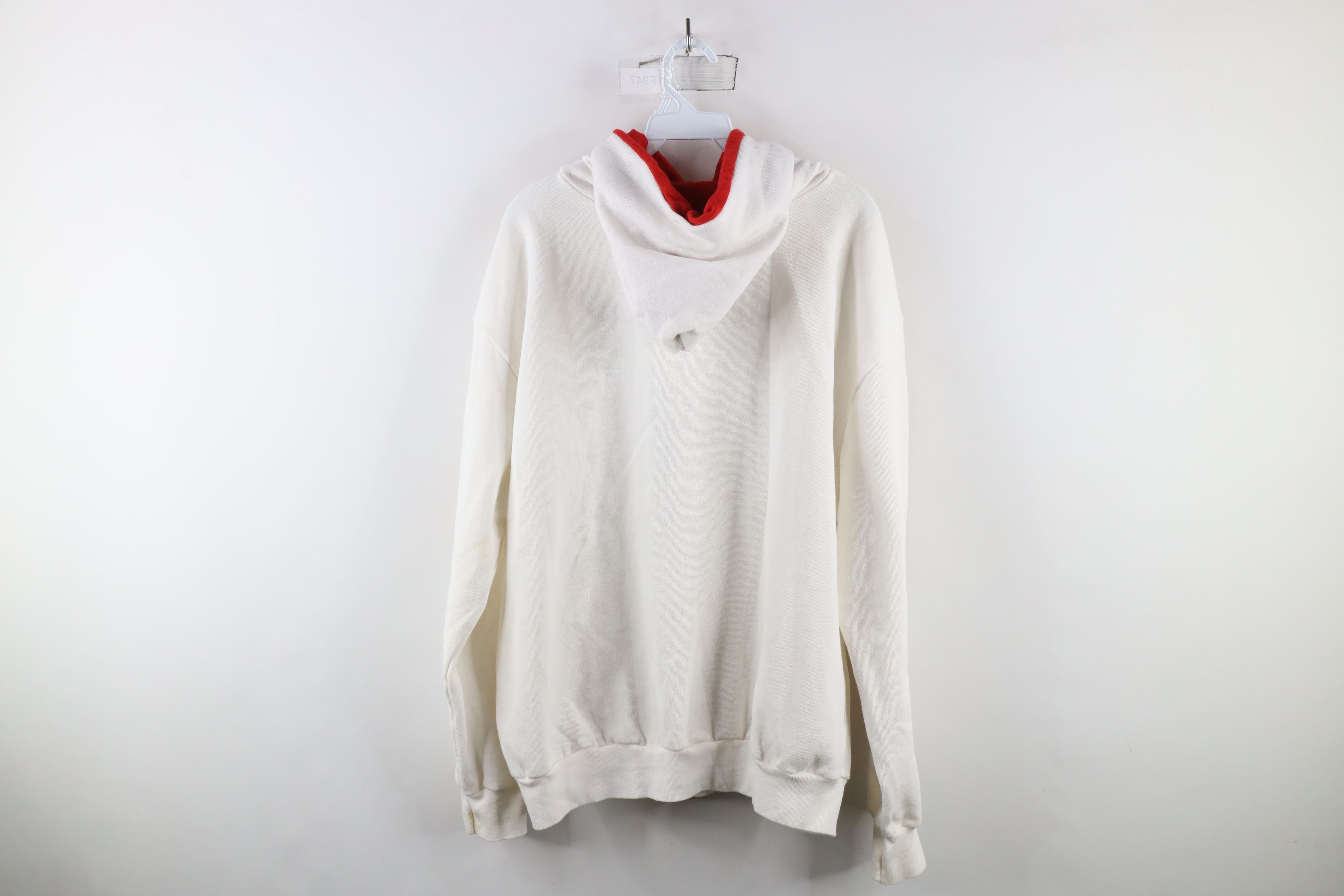 Vintage Vintage 90s State University Hoodie Sweatshirt White USA Size US L / EU 52-54 / 3 - 14 Thumbnail