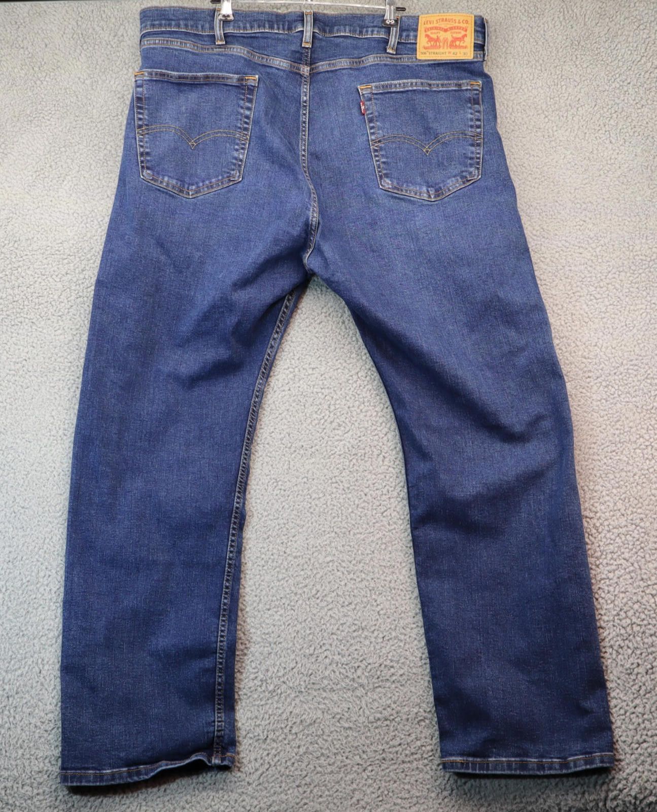 Levi's Levis 506 Comfort Straight High Stretch Mens Jeans 42x30 Size US 42 / EU 58 - 1 Thumbnail