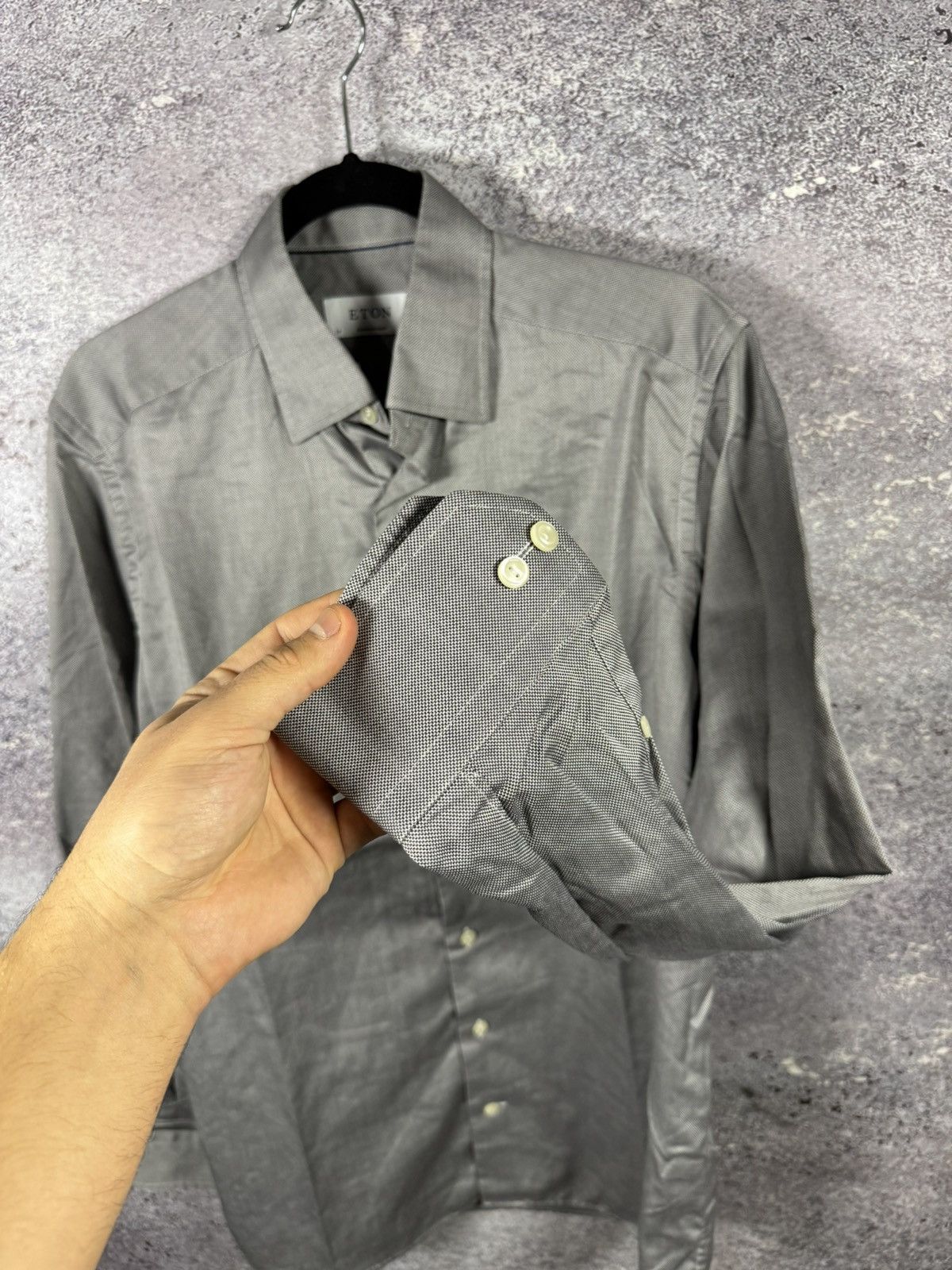 Eton ETON York Slim Formal Shirt Men’s Large Button Up Cutaway Size US L / EU 52-54 / 3 - 5 Thumbnail
