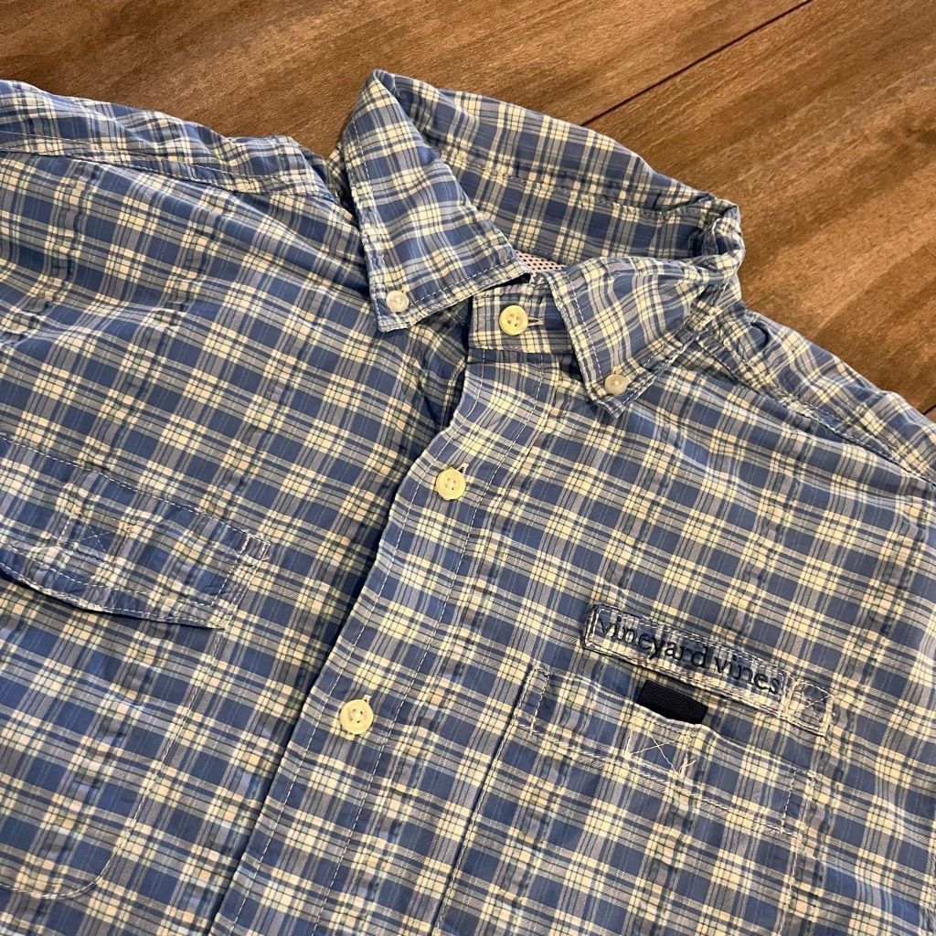 Vineyard Vines Vineyard Vines Blue Plaid Athletic Polo Shirt Men Small Bin Size US S / EU 44-46 / 1 - 2 Thumbnail