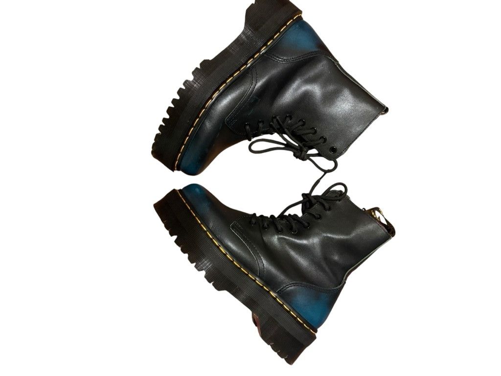 Dr. Martens Dr. Martens Jadon Black Blue Platform Boots Size 8 Size US 8 / IT 38 - 1 Thumbnail