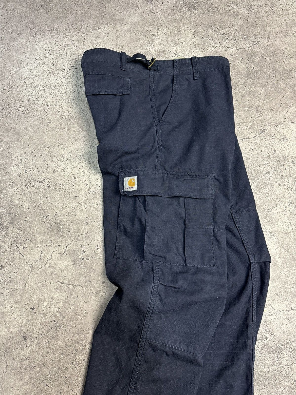 Carhartt × Vintage Vintage Carhartt Aviation Cargo Pants Faded Blue Distressed Size US 33 - 2 Thumbnail