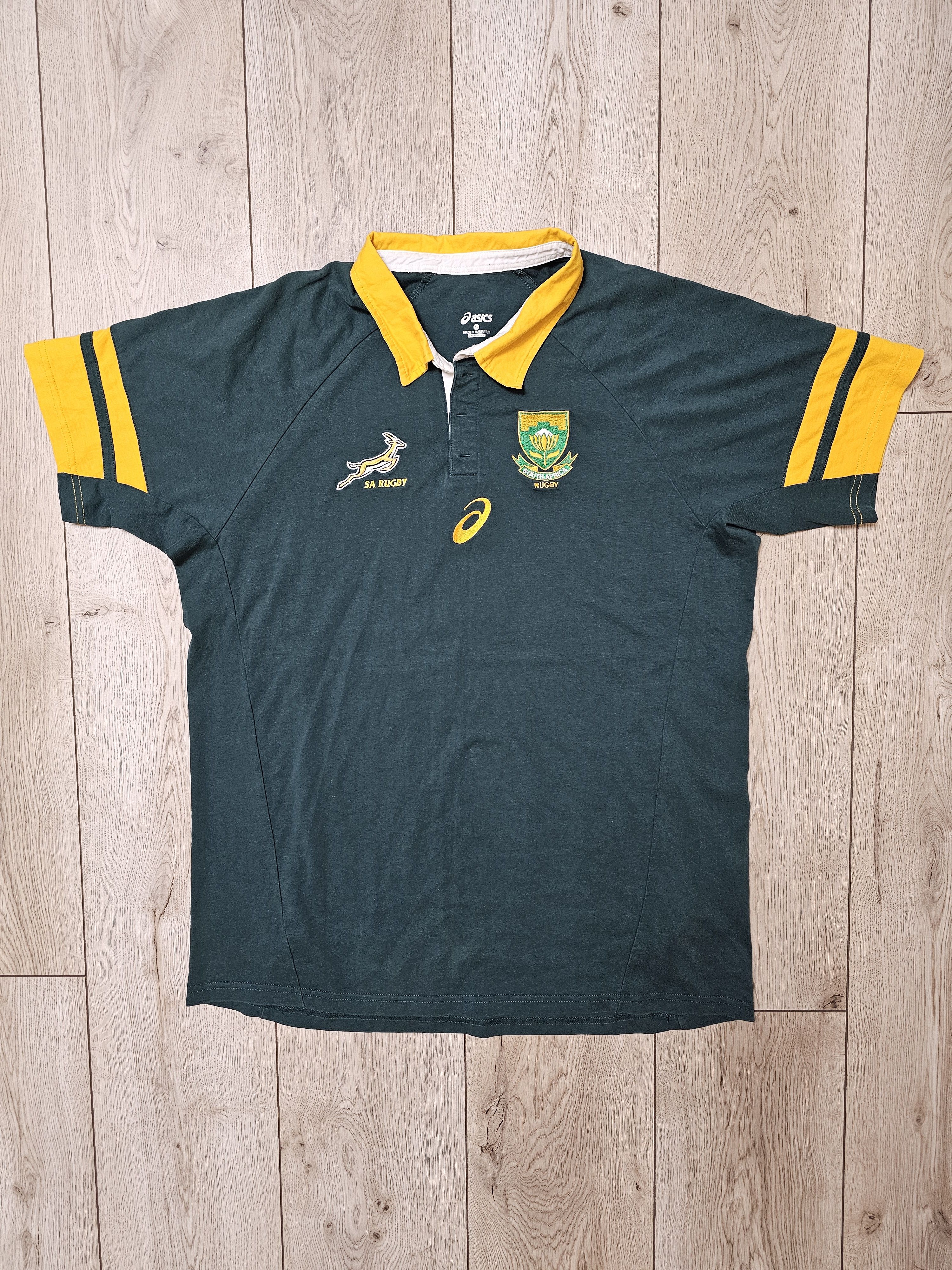 Asics SOUTH AFRICA RUGBY JERSEY VINTAGE WORLD SEVENS UNION RUGBY Size US XL / EU 56 / 4 - 1 Thumbnail