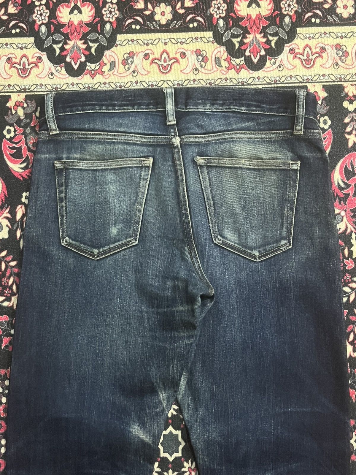Undercover × Uniqlo Uniqlo Dark Blue Faded Washed Slim Straight Selvedge Jeans Size US 30 / EU 46 - 6 Thumbnail