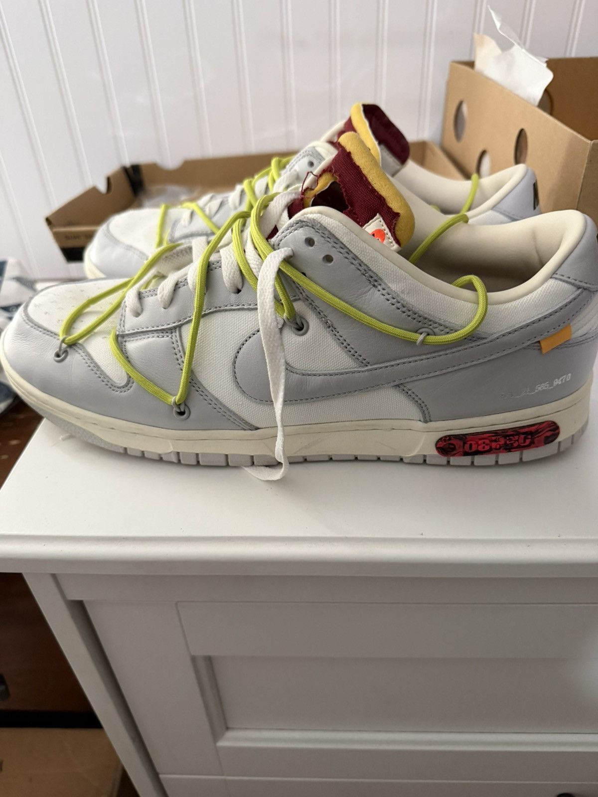 Nike × Off-White Nike Dunk Low Off-White Lot 8 Size US 13 / EU 46 - 2 Thumbnail