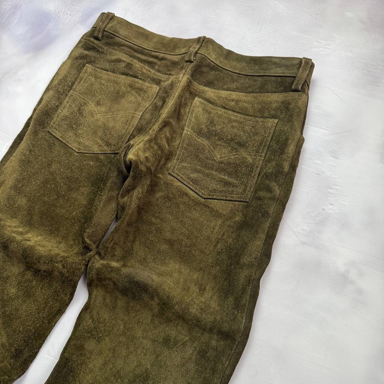Levi's Vintage Levis 60-70's men's suede leather rare dark green Size US 32 / EU 48 - 15 Thumbnail