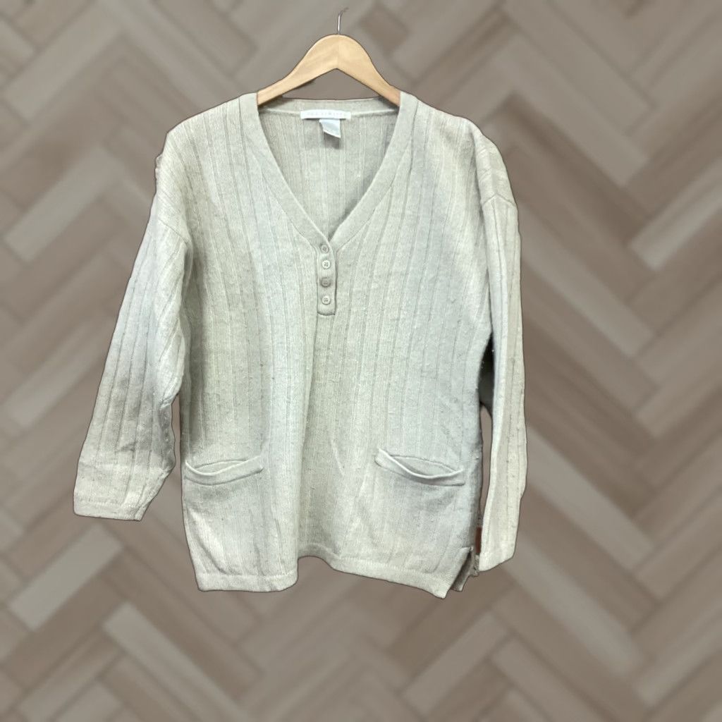 Vintage VINTAGE The Limited Womens Cardigan Sweater Beige Lambswool S Size S / US 4 / IT 40 - 1 Thumbnail