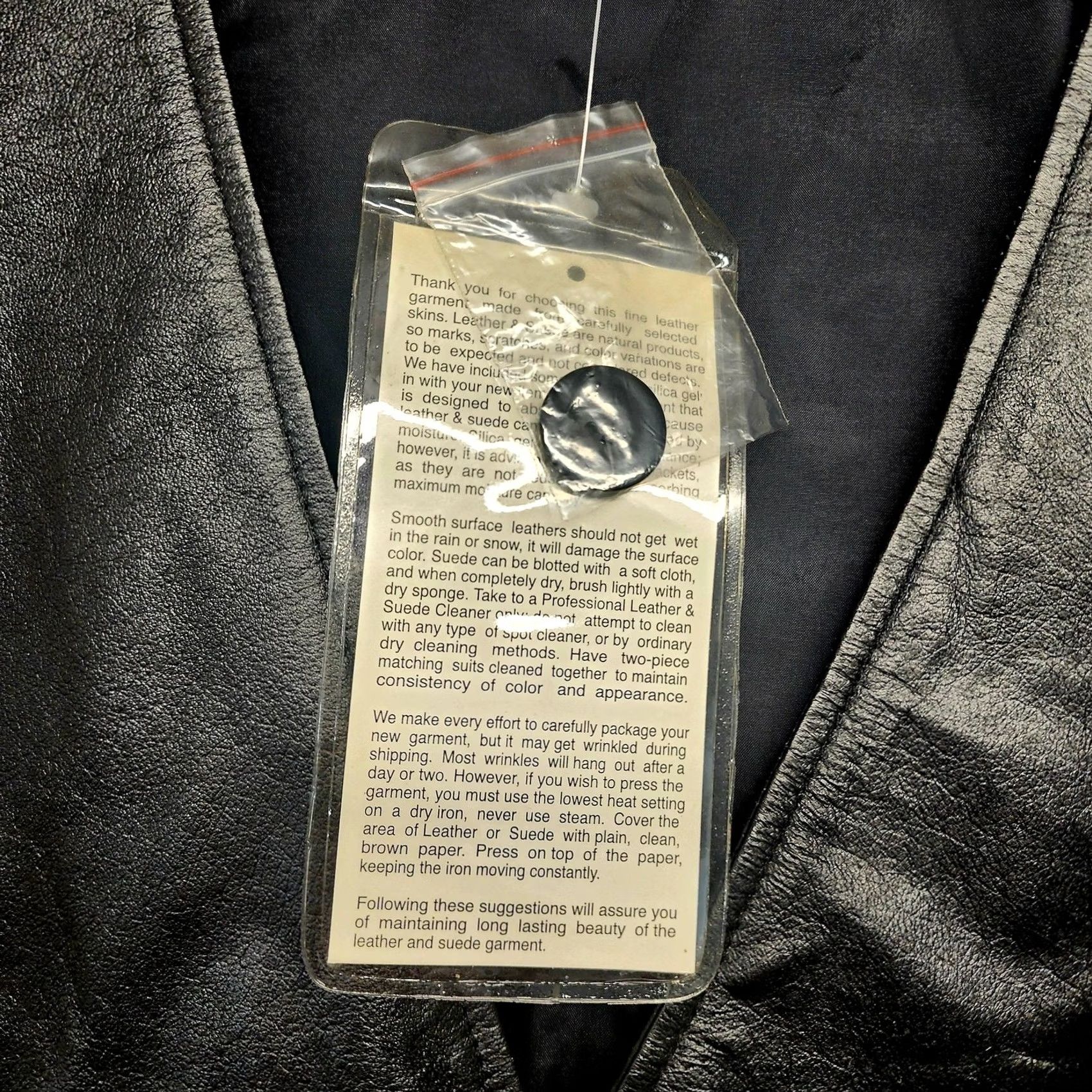 Vintage KS Leather Vest Mens 3XL Black Genuine Button Front Waistcoat Back Buckle Lined Size US XXL / EU 58 / 5 - 6 Thumbnail