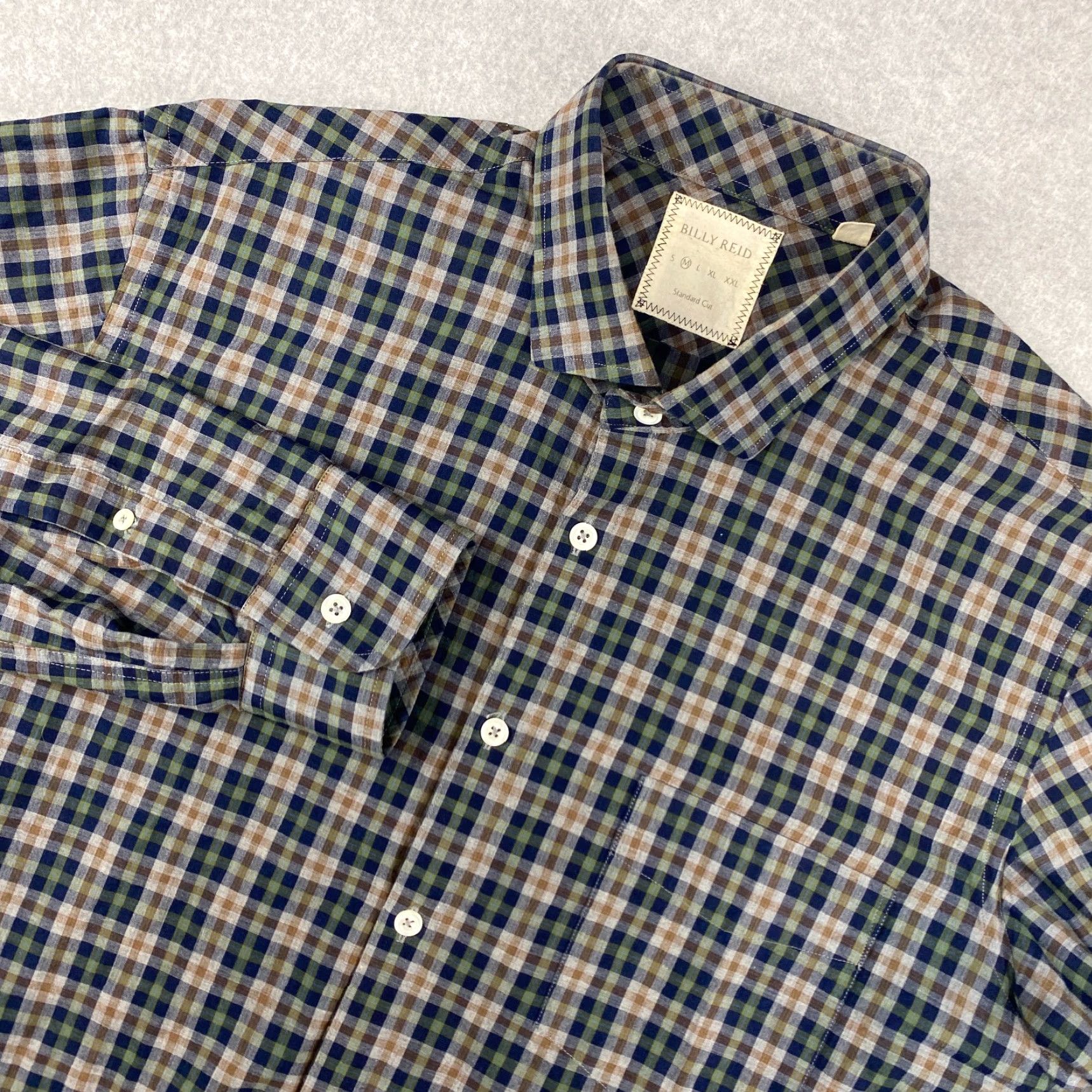 Billy Reid Billy Reid Shirt Mens Medium Gingham Plaid Long Sleeve Button Up 100% Cottton Size US M / EU 48-50 / 2 - 2 Thumbnail
