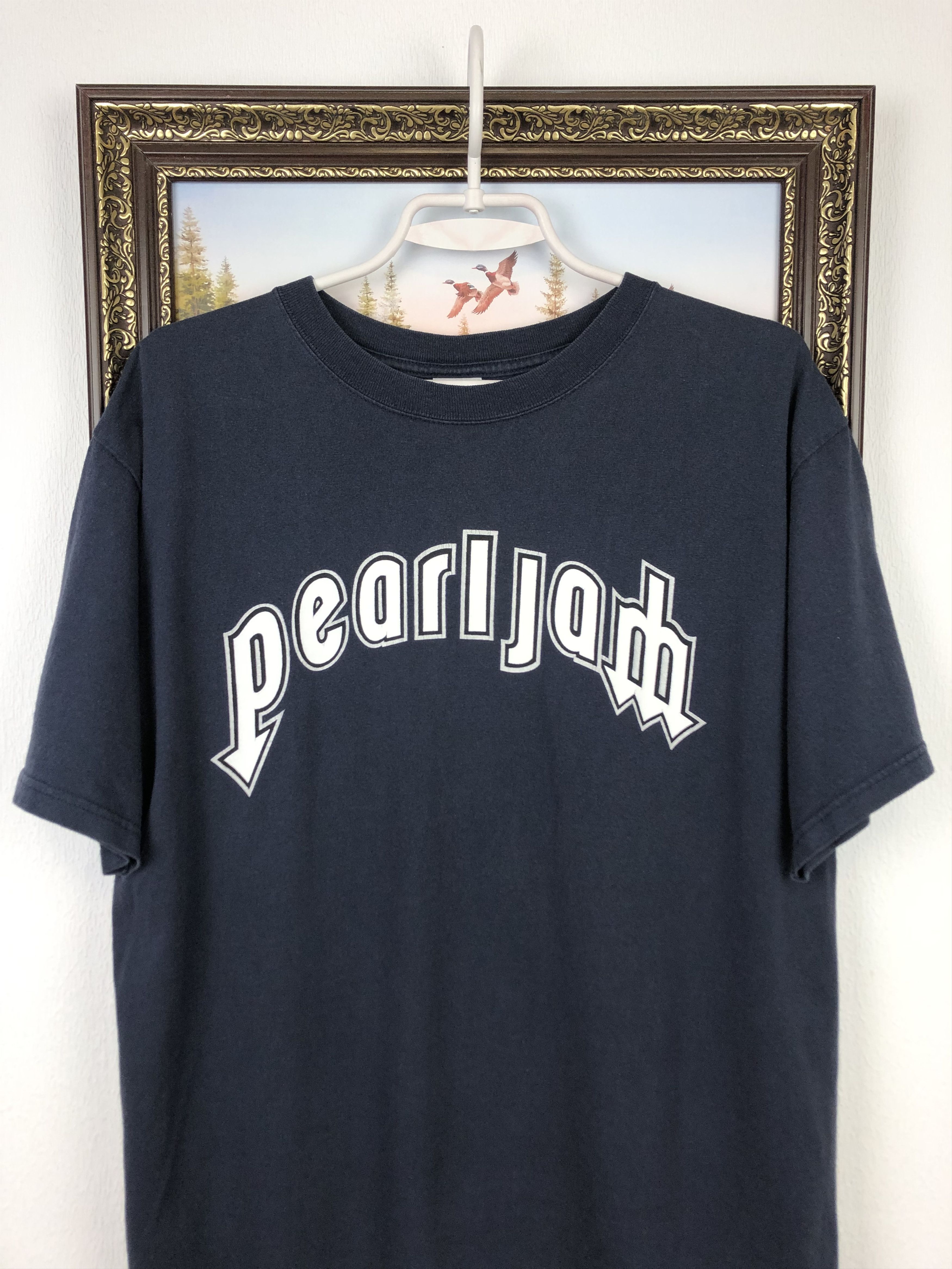Vintage Vintage Anvil Pearl Jam Band Tee Over Print Center Logo Size US M / EU 48-50 / 2 - 2 Thumbnail