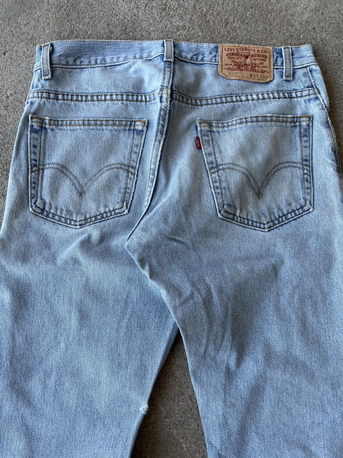 Levi's Vintage Clothing 2000s Levi's 517 Bootcut Distressed Jeans Size US 32 / EU 48 - 7 Thumbnail