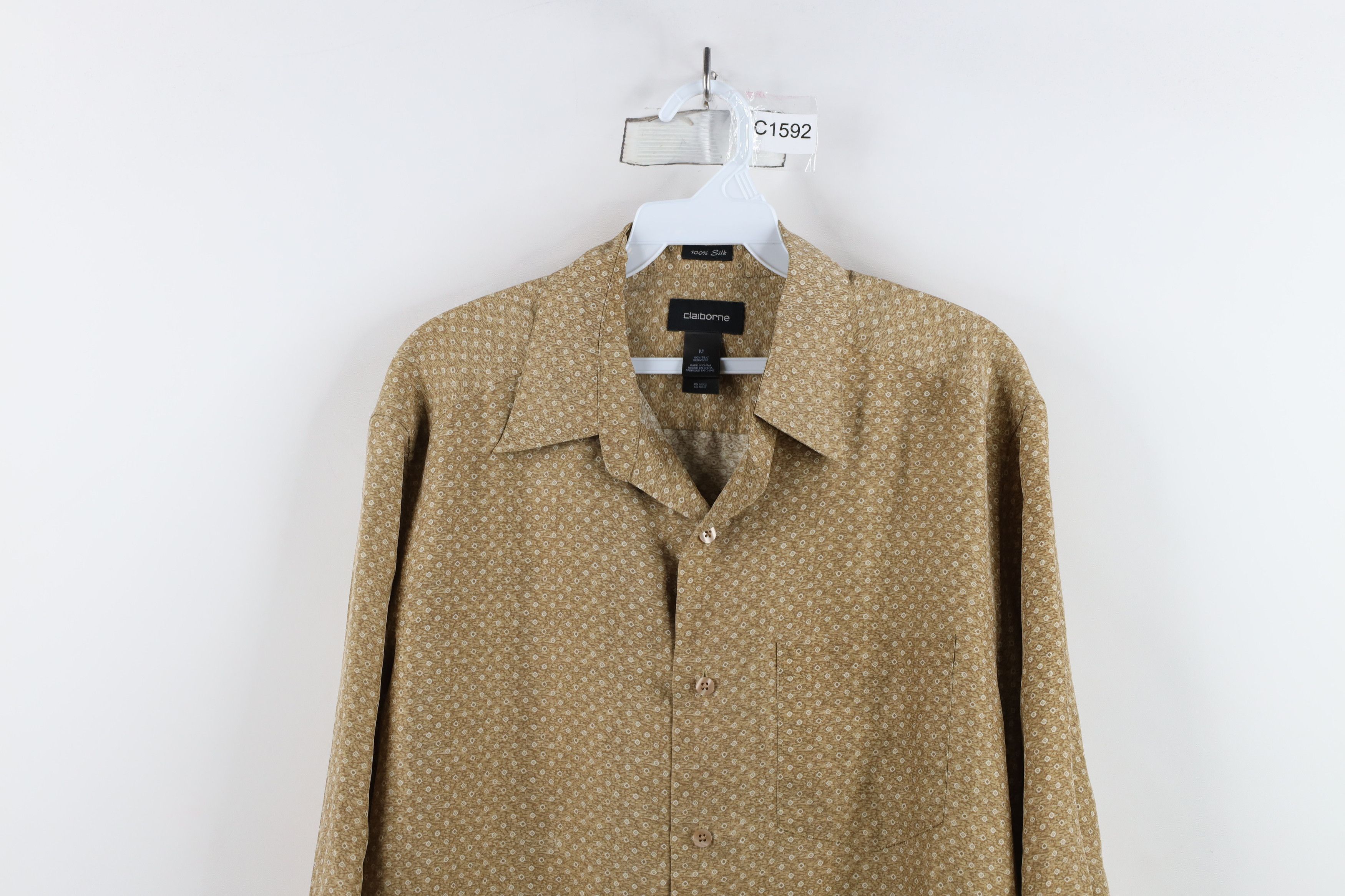 Vintage Vintage 90s Streetwear Silk Geometric Collared Button Shirt Size US M / EU 48-50 / 2 - 2 Thumbnail