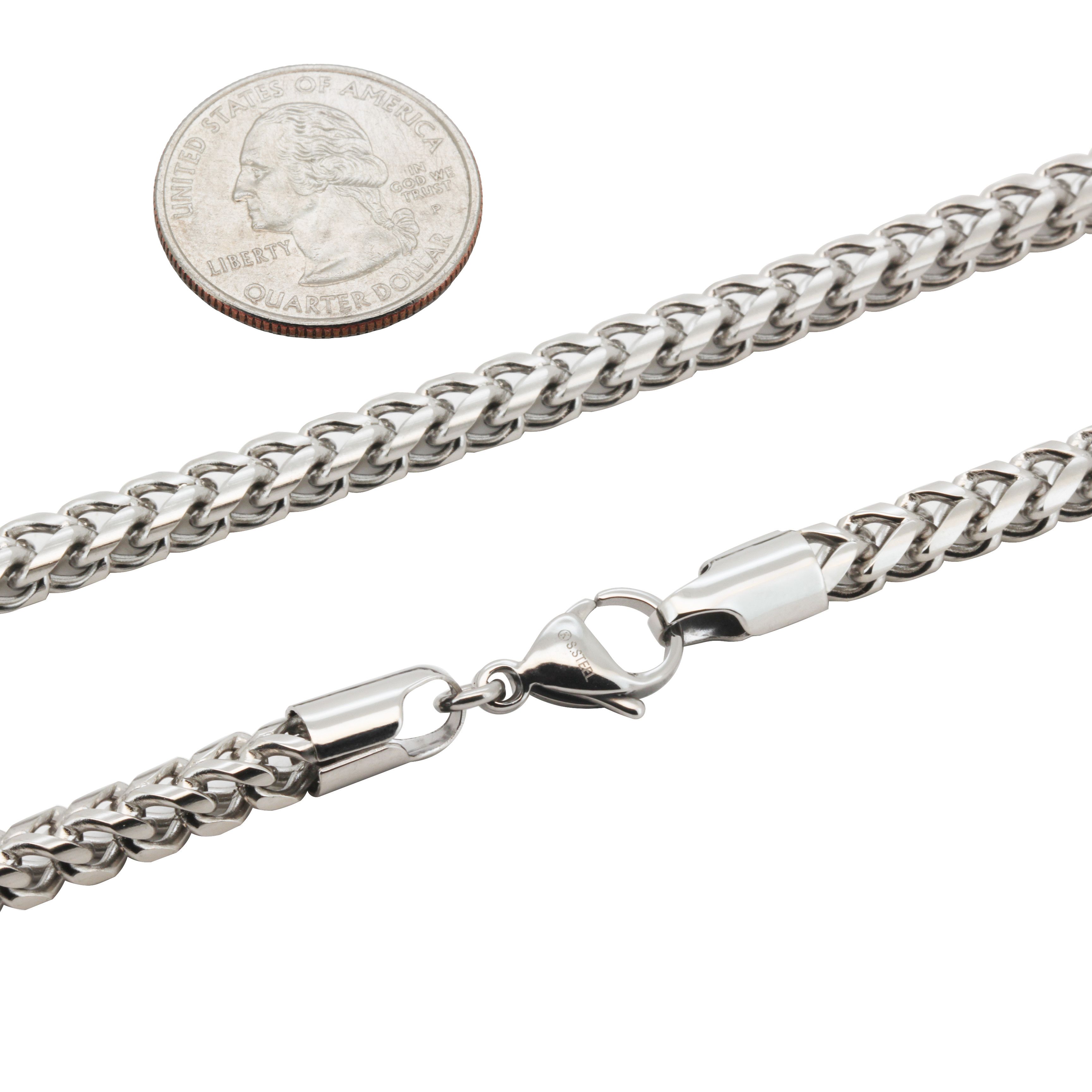 Other 316L Stainless Steel 5mm Franco Chain Necklace 24” Size ONE SIZE - 2 Thumbnail