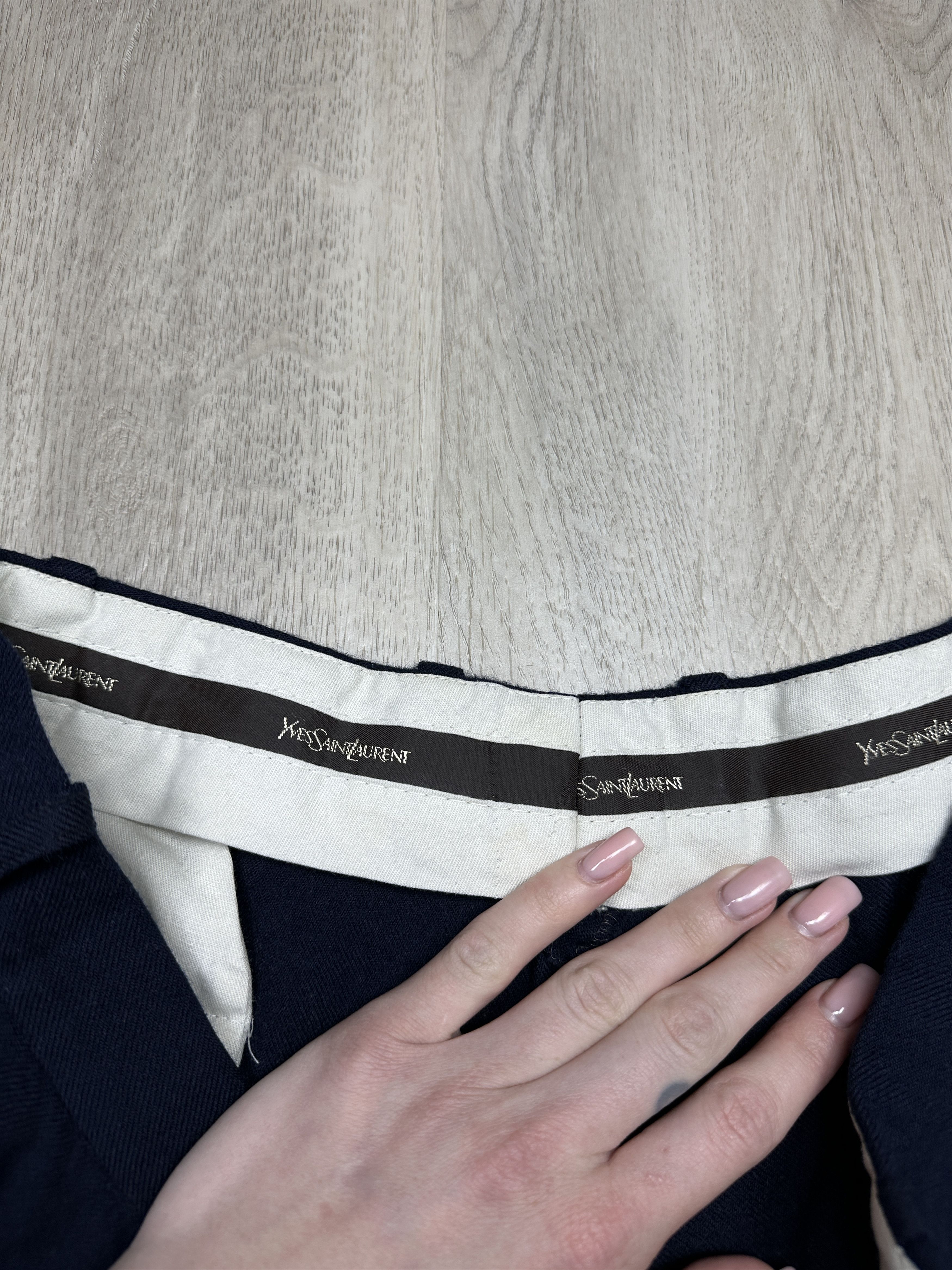 Yves Saint Laurent Yves Saint Laurent YSL 90s Vintage Mens Wool Pants Size US 36 / EU 52 - 5 Thumbnail