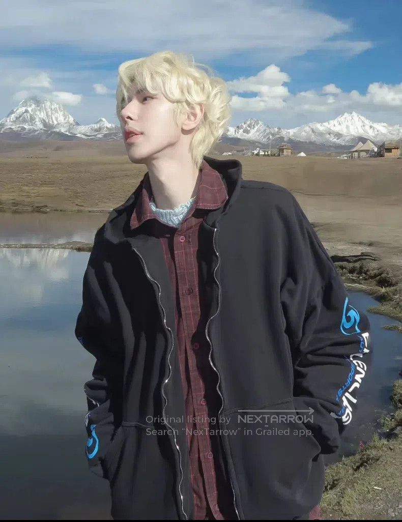 Balenciaga Balenciaga Black Surfing Faux Two-Piece Aged Zip-Up Jacket Size US S / EU 44-46 / 1 - 9 Thumbnail