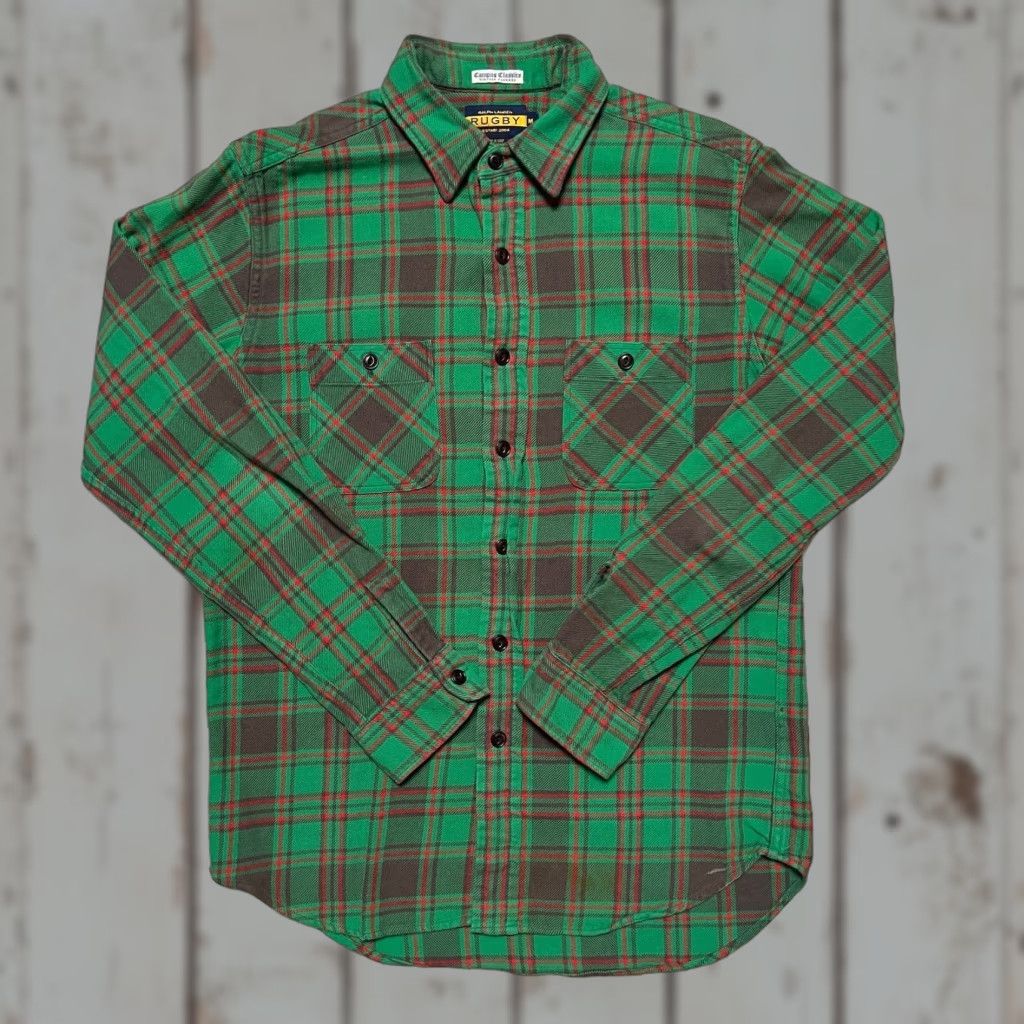 Ralph Lauren Vintage Ralph Lauren Rugby Campus Classics Flannel Plaid Work Shirt M Dinosaur? Size US M / EU 48-50 / 2 - 1 Thumbnail