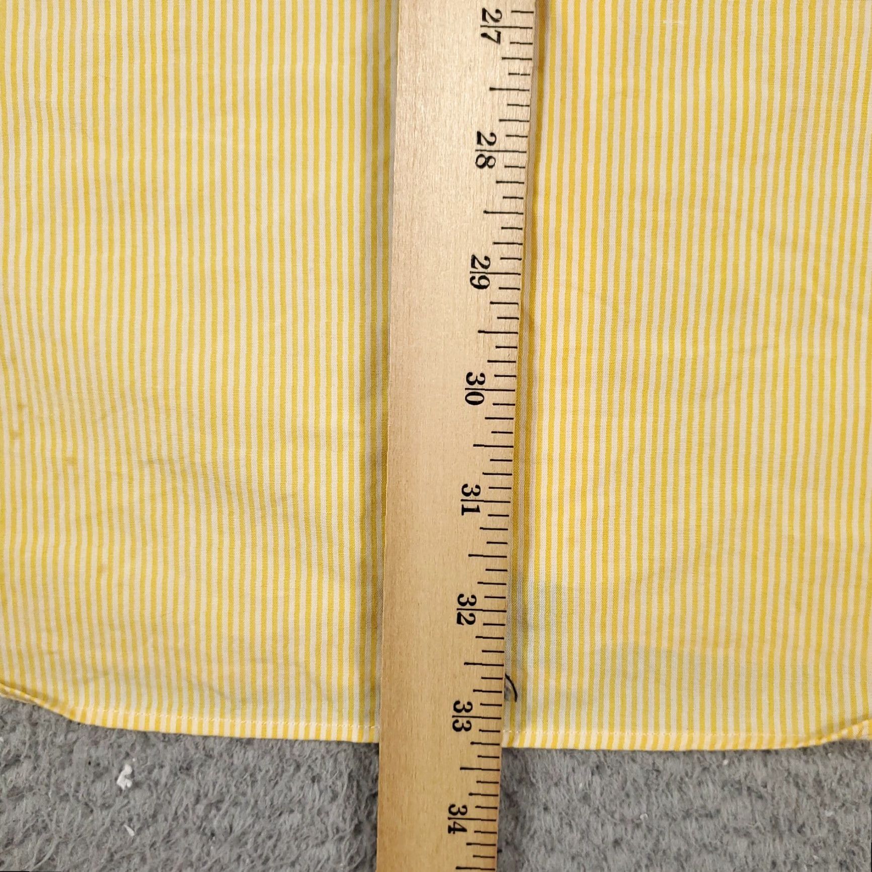 Tommy Hilfiger VINTAGE Tommy Hilfiger Dress Shirt Mens 17.5 Yellow Striped Button Up Long Sleeve Adult Regular 100% Cotton Modern Classic Mens Size 46R - 5 Thumbnail