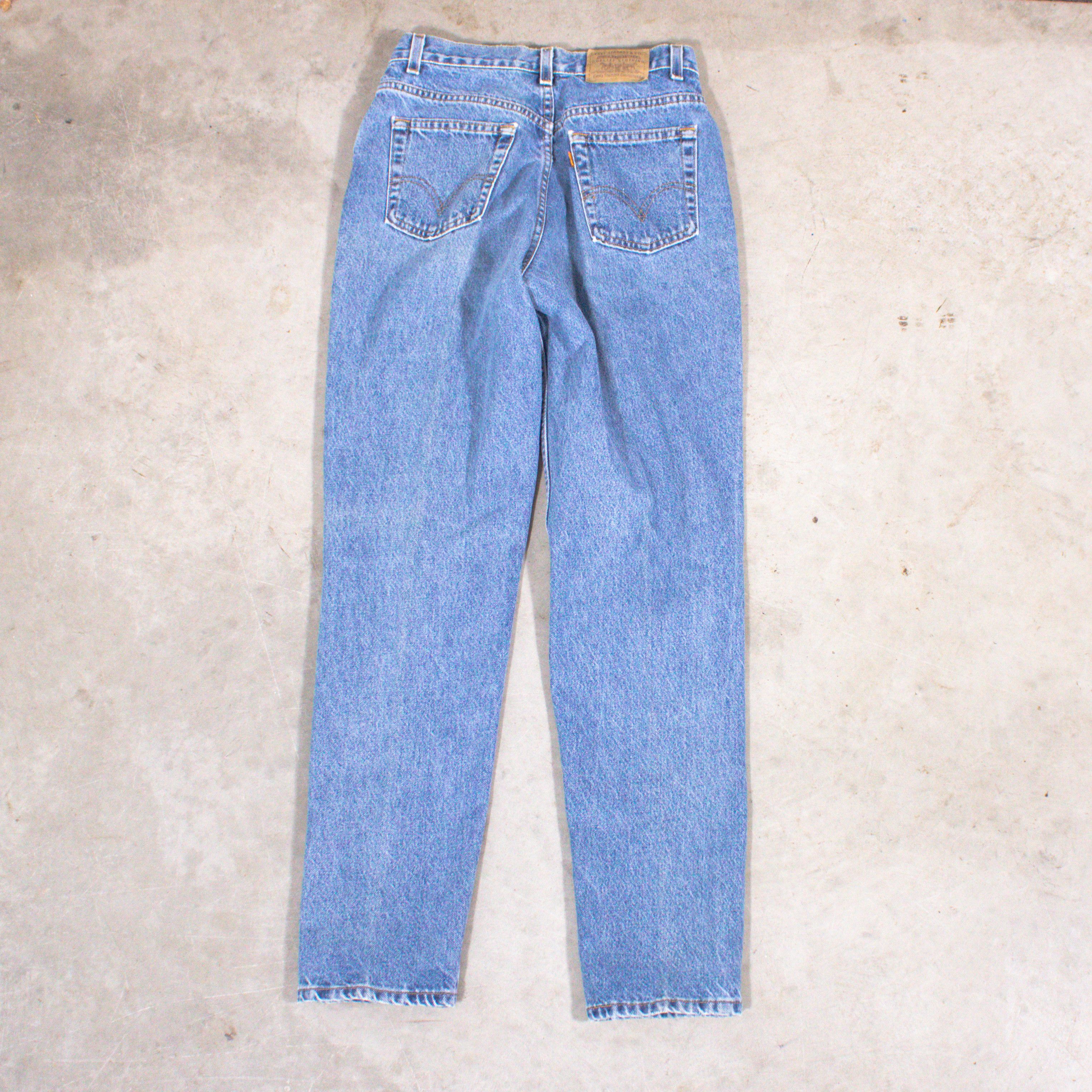 Levi's Vintage Clothing × Vintage Vintage 1990's Levis 963 Orange Tab Light Wash Denim Pant's Size US 28 / EU 44 - 10 Thumbnail