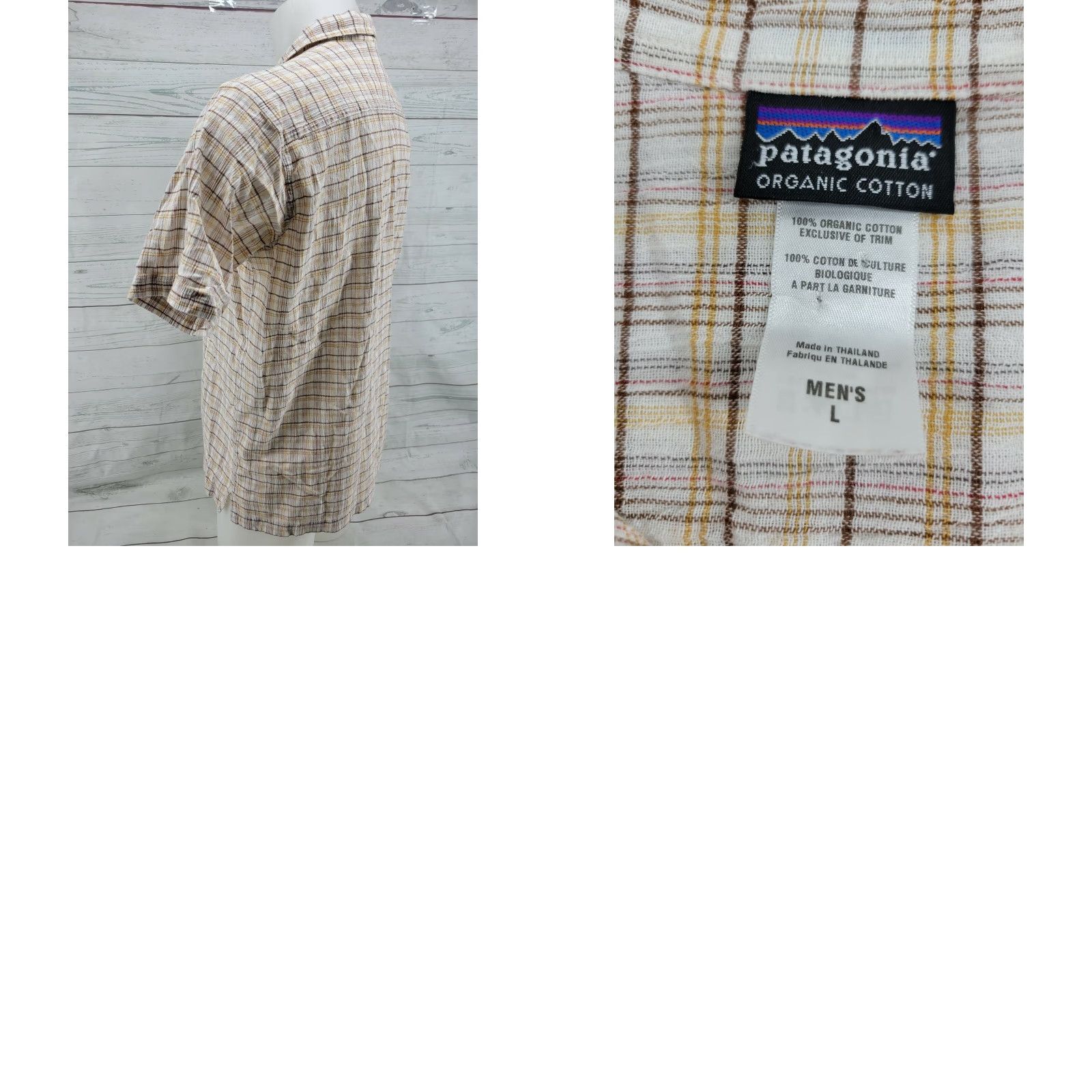 Patagonia VINTAGE Patagonia Shirt Mens Large Plaid Textured Button Front Crushed Style Size US L / EU 52-54 / 3 - 8 Thumbnail