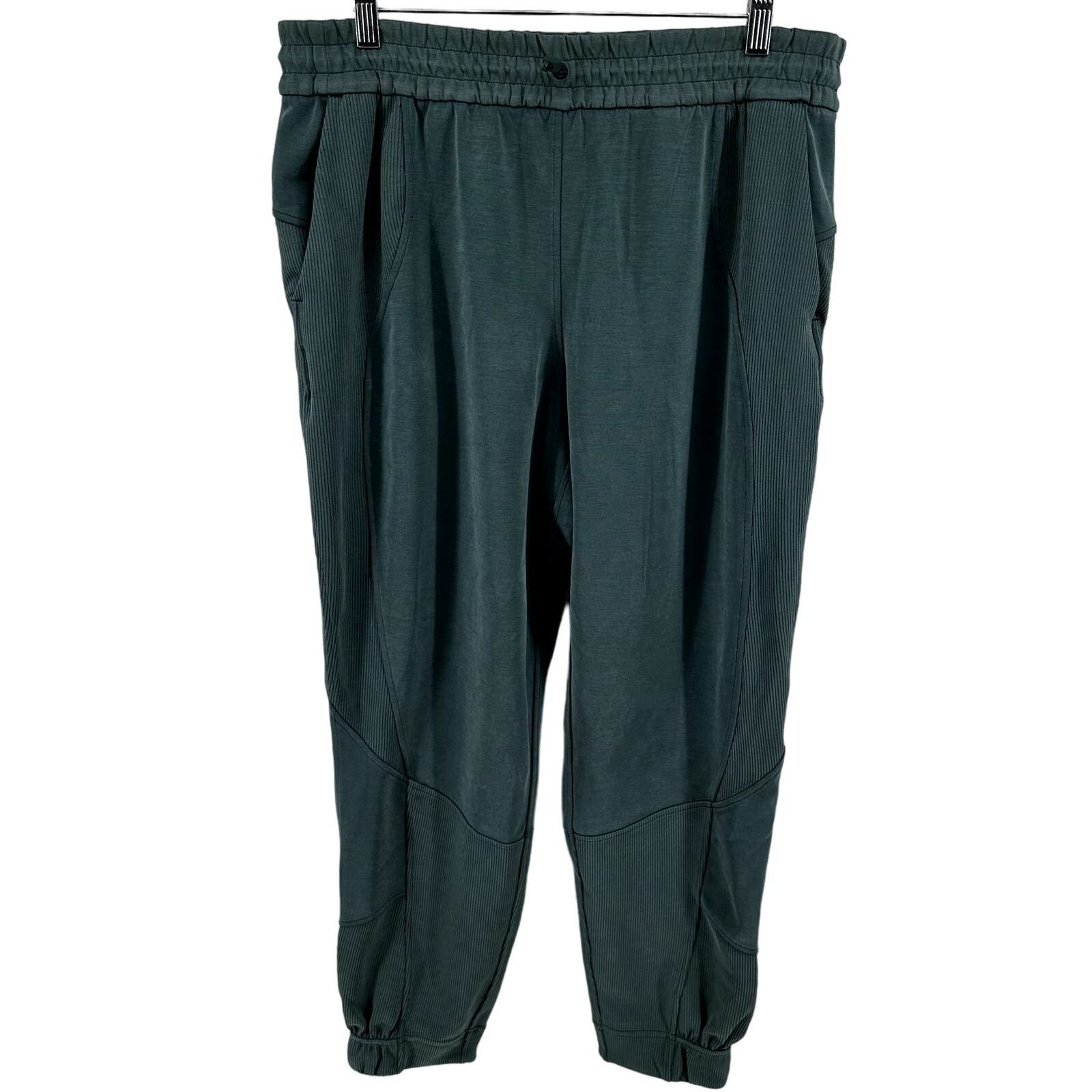 Lululemon Lululemon Brushed Softstreme Ribbed Jogger Green Jasper 12 Size 34" / US 12 / IT 48 - 2 Thumbnail