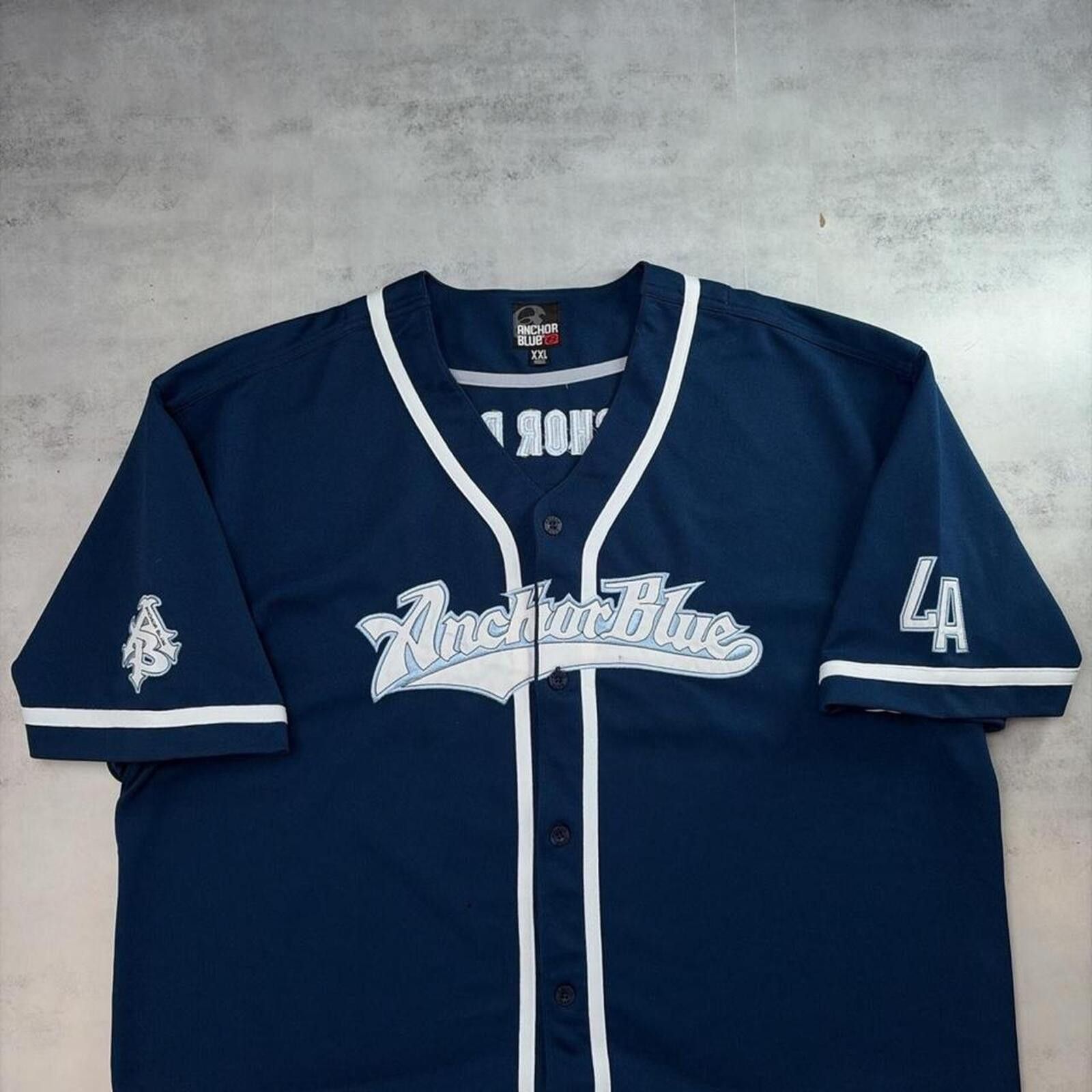 Anchor Blue Y2K Navy Anchor Blue Grunge Skater Baseball Jersey Size US XXL / EU 58 / 5 - 7 Thumbnail