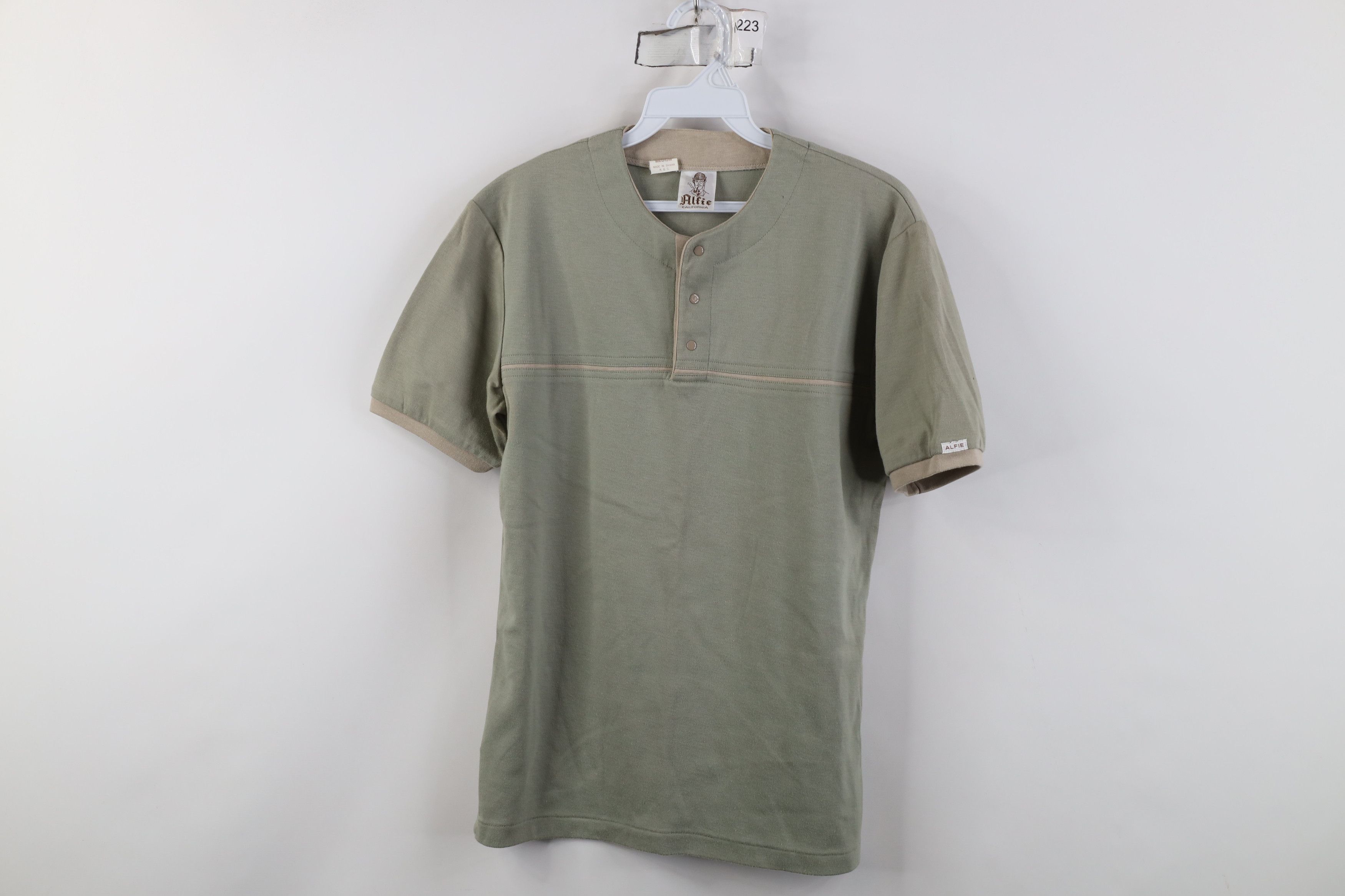 Vintage Vintage 70s Streetwear Blank Snap Button Henley T-Shirt Size M / US 6-8 / IT 42-44 - 1 Thumbnail
