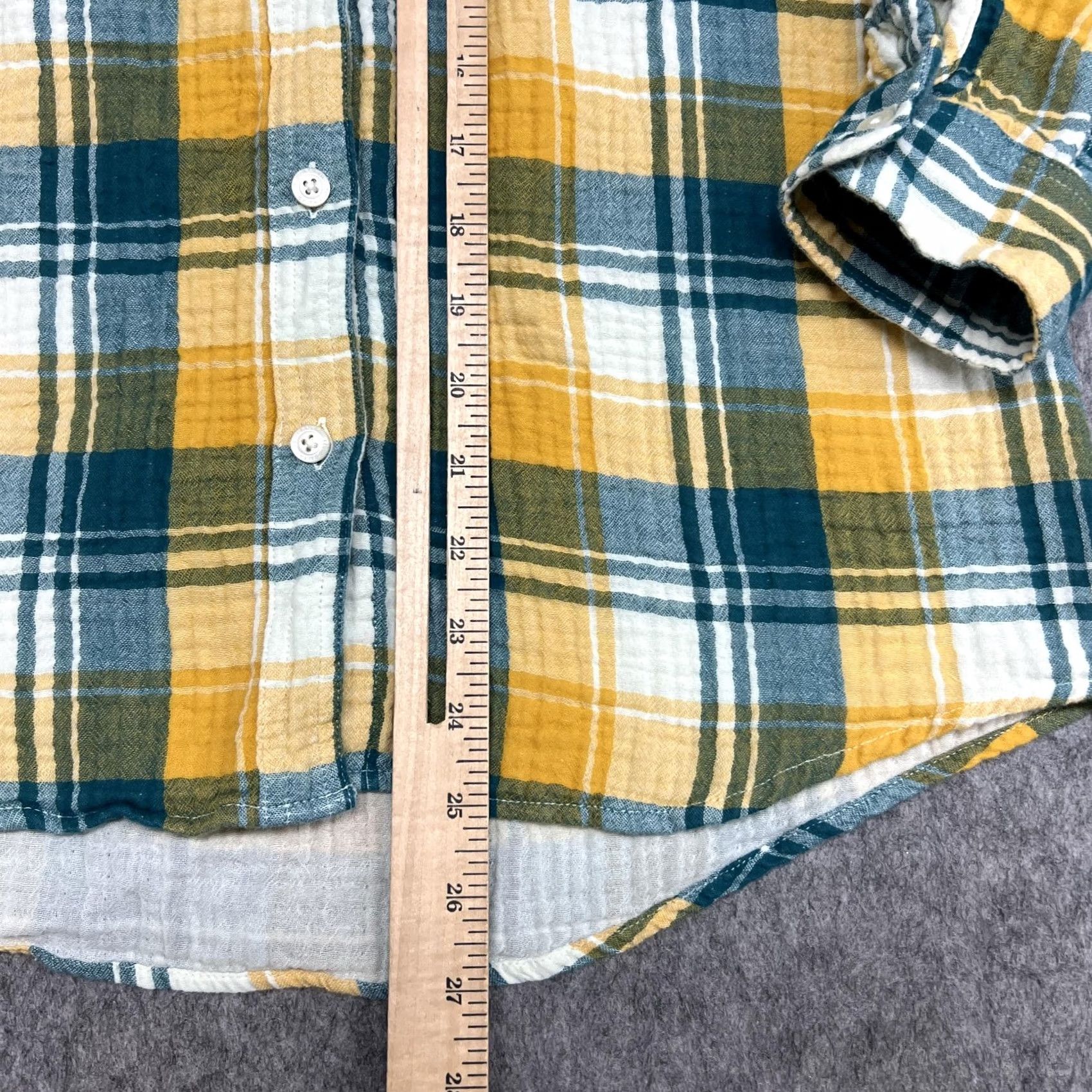 Eddie Bauer Eddie Bauer Shirt Womens M Yellow Plaid Button Long Sleeve Top Casual Outdoor Size M / US 6-8 / IT 42-44 - 6 Thumbnail