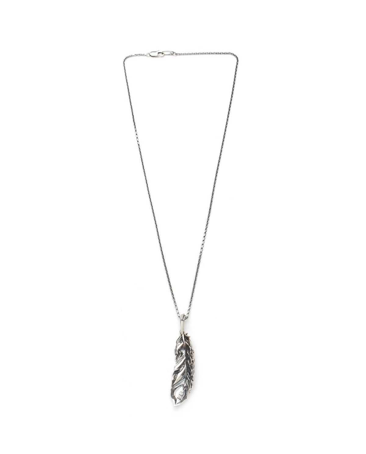 Vintage M’S COLLECTION SILVER FEATHER PENDANT L NECKLACE Size ONE SIZE - 6 Thumbnail