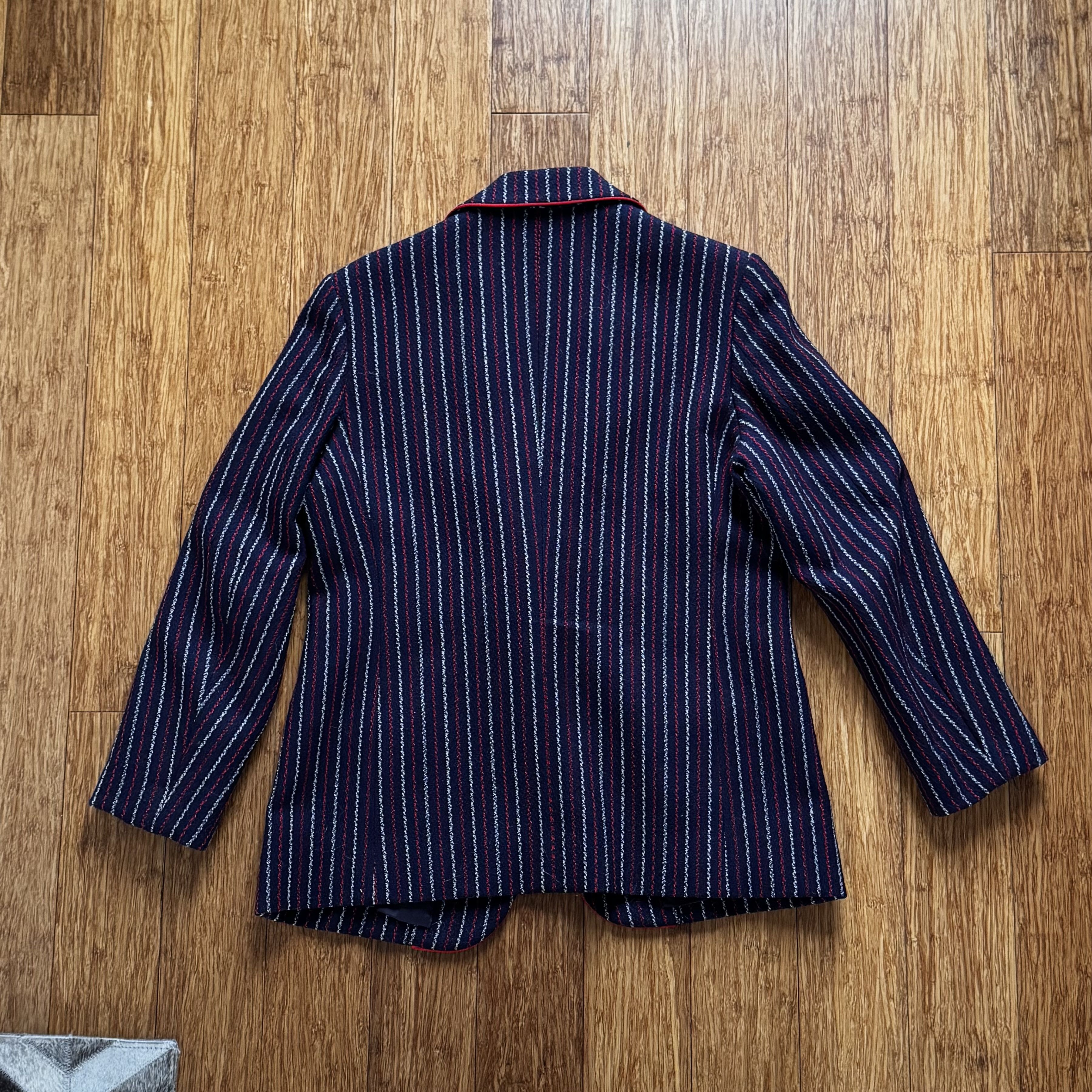 Celine Celine Striped Wool Blazer Size M / US 6-8 / IT 42-44 - 2 Thumbnail