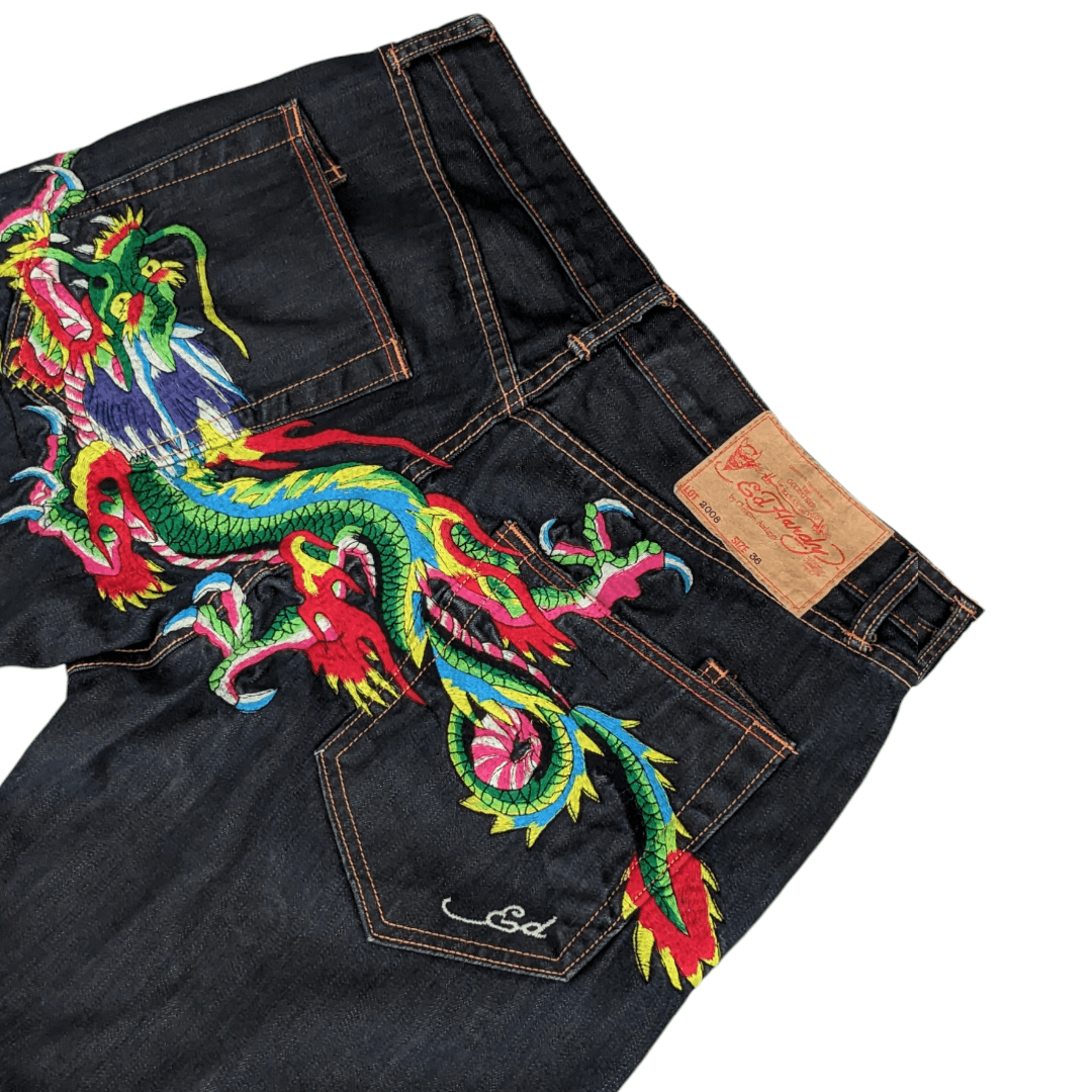 Ed Hardy VTG Ed Hardy Denim Jeans Size US 34 / EU 50 - 2 Thumbnail