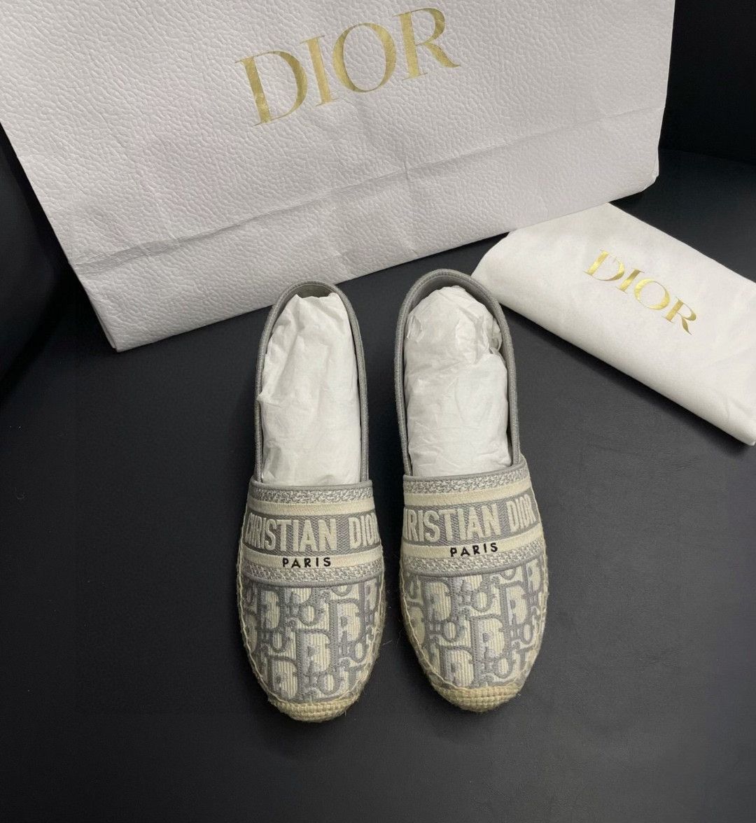 Dior Dior Granville Gray Espadrilles Size US 7 / IT 37 - 1 Thumbnail