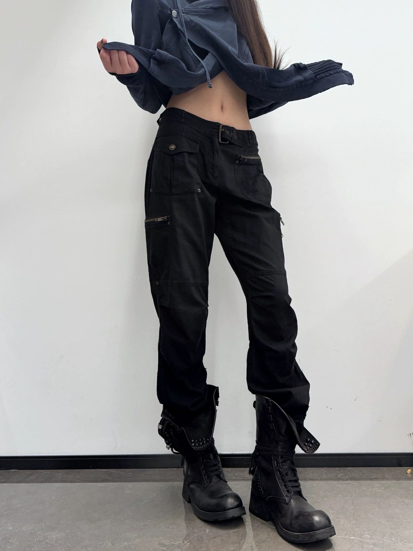 Other Italian Brand Vintage Workwear Straight Leg Zip Cuffs 40 Size 27" / US 4 / IT 40 - 7 Thumbnail