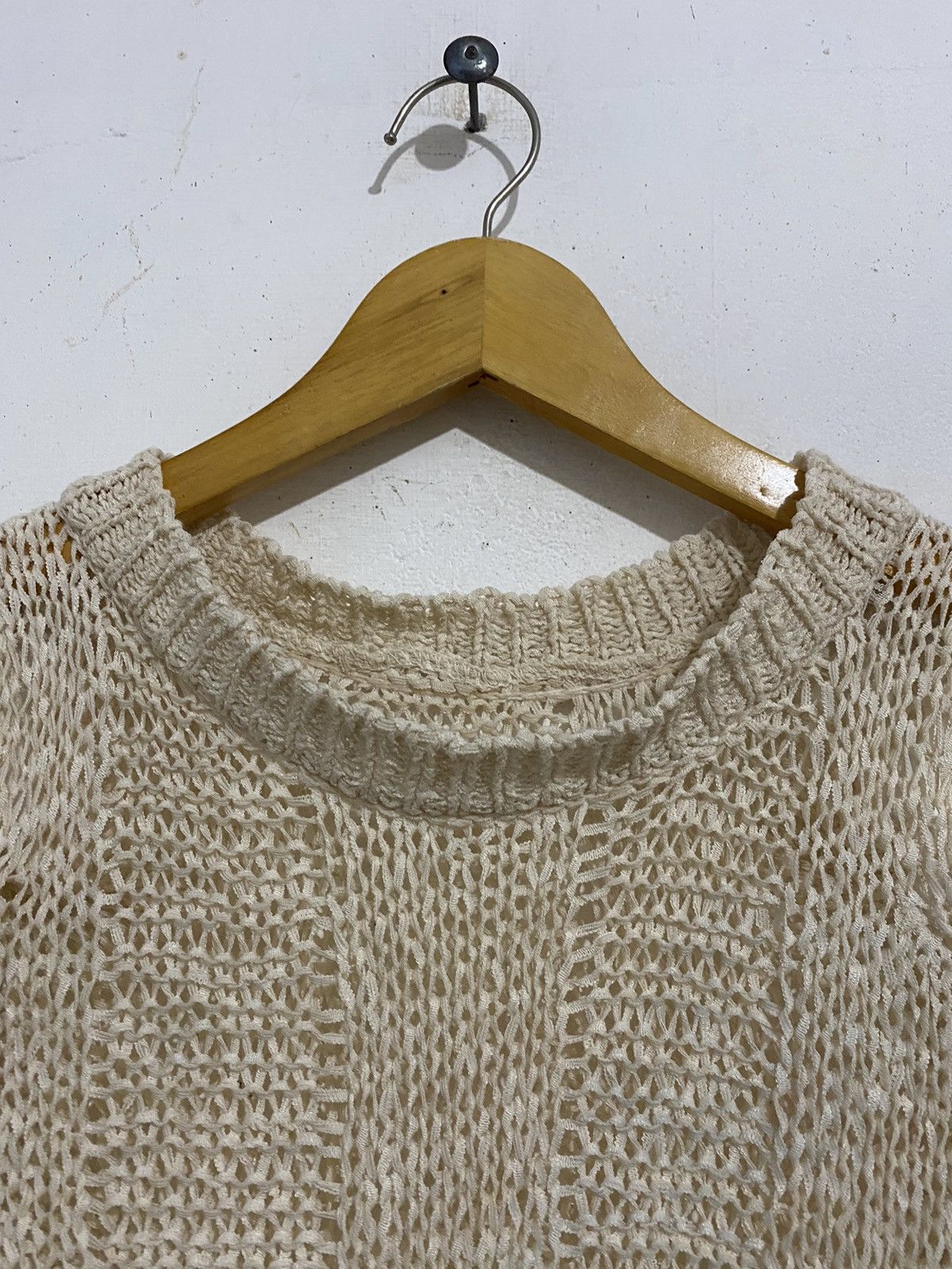 💸BINDINGOFFER💸Japanese knitted hole shoulder issey archived