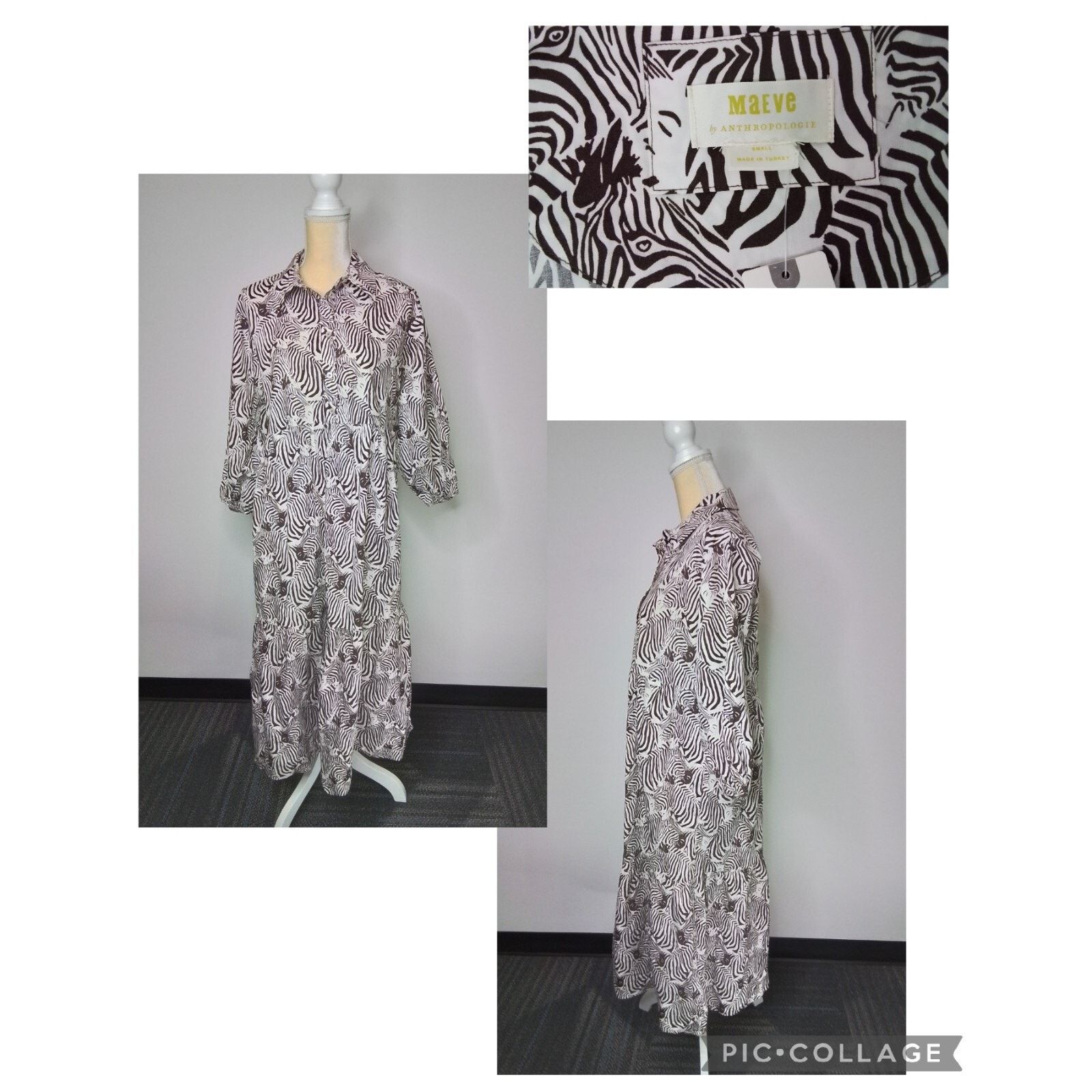 Anthropologie Anthropologie Maeve Dress Women's Small Zebra Print NWT Size S / US 4 / IT 40 - 1 Thumbnail