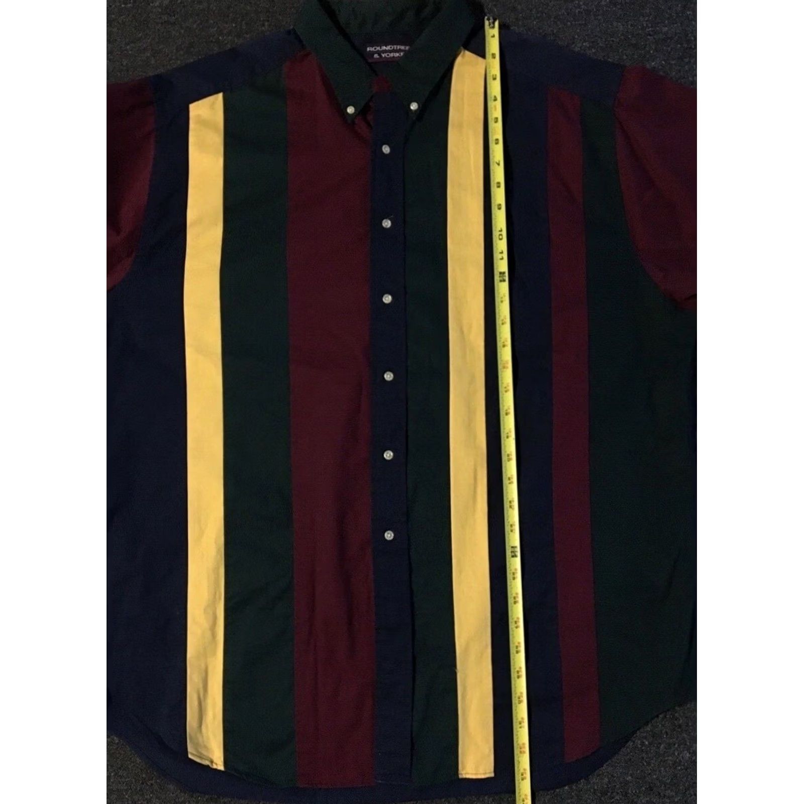 Vintage VINTAGE 90s Striped Button-Up Shirt XL Surf Skate Beach Grunge AOP Vaporwave OP 80s Red Yellow Blue Size US XL / EU 56 / 4 - 7 Thumbnail
