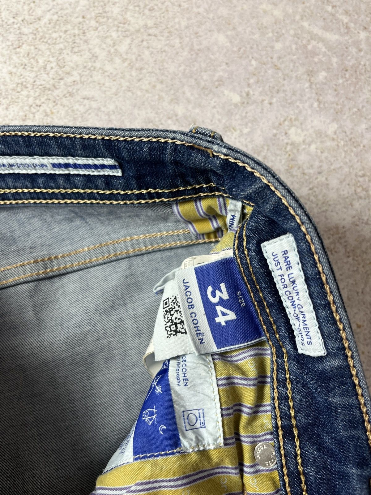 Jacob Cohen Nick Slim Fit Denim Luxury Jeans Blue Size 34