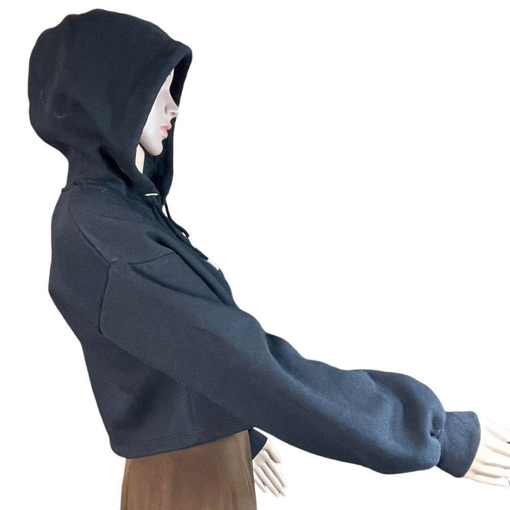 Bershka Bershka Cropped Black Hoodie Size M Size M / US 6-8 / IT 42-44 - 4 Thumbnail