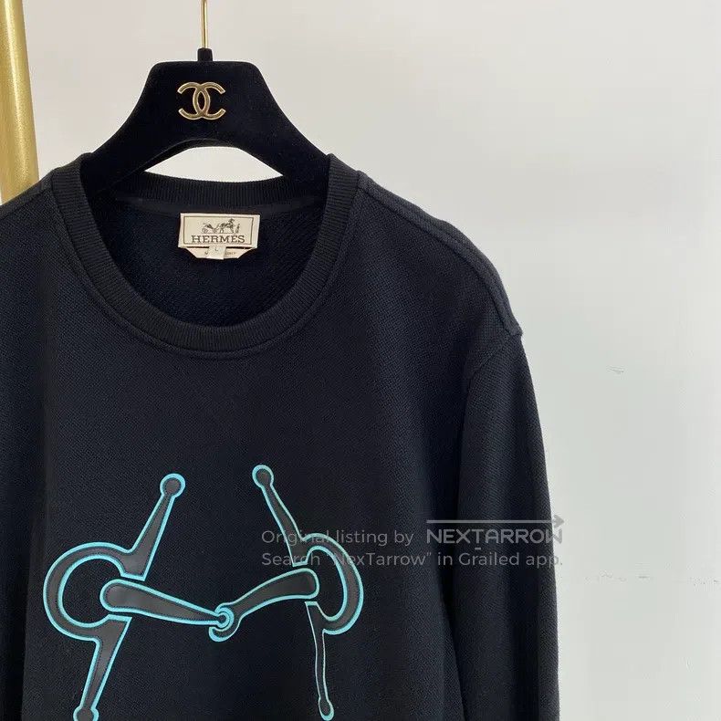 Hermes Hermes Black sweatshirt Size L / US 10 / IT 46 - 4 Thumbnail