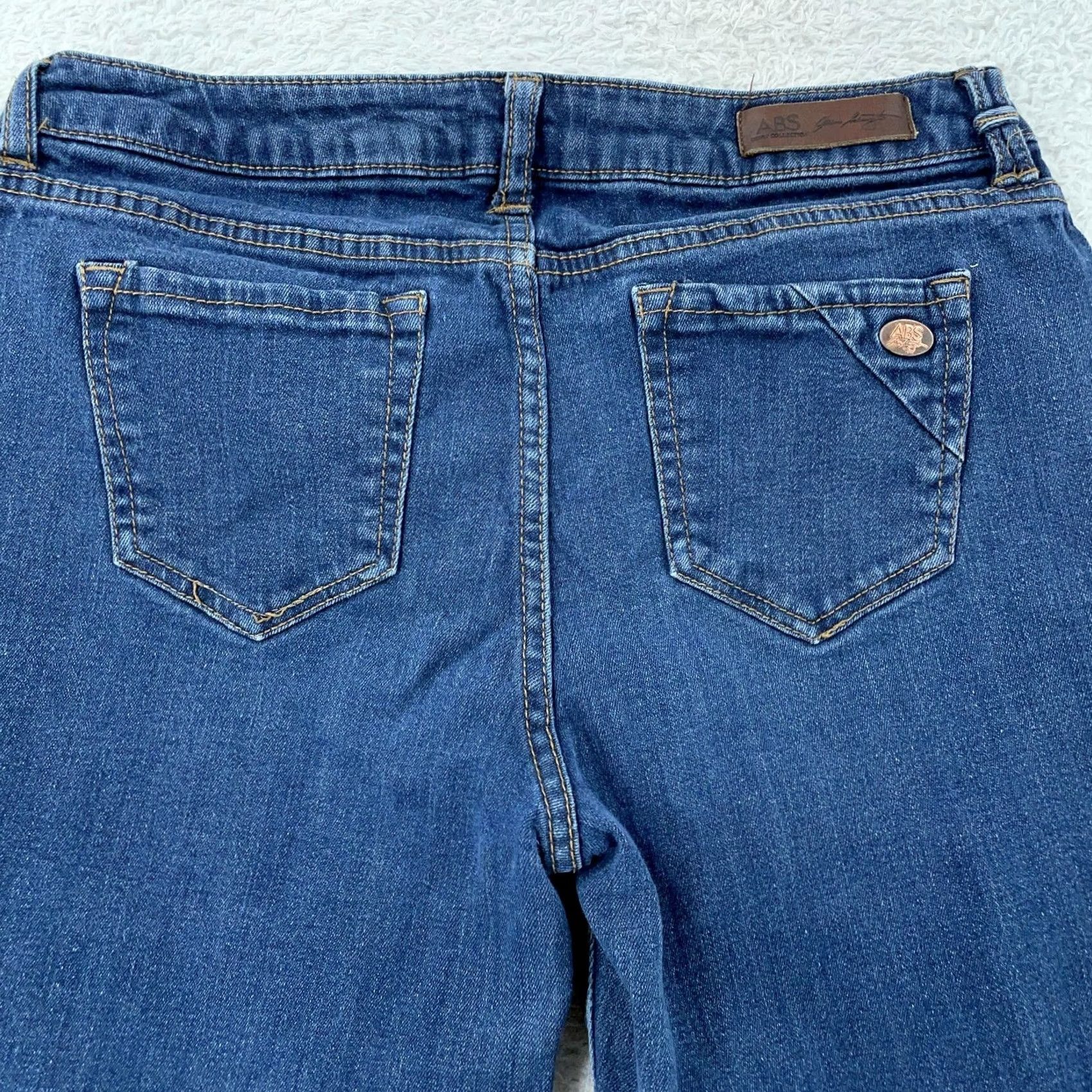 Vintage ABS by Allen Schwartz Capri Jeans Womens 28 Blue Denim Skinny Stretch 5 Pocket Denim Jeans for Women Size 28" / US 6 / IT 42 - 2 Thumbnail