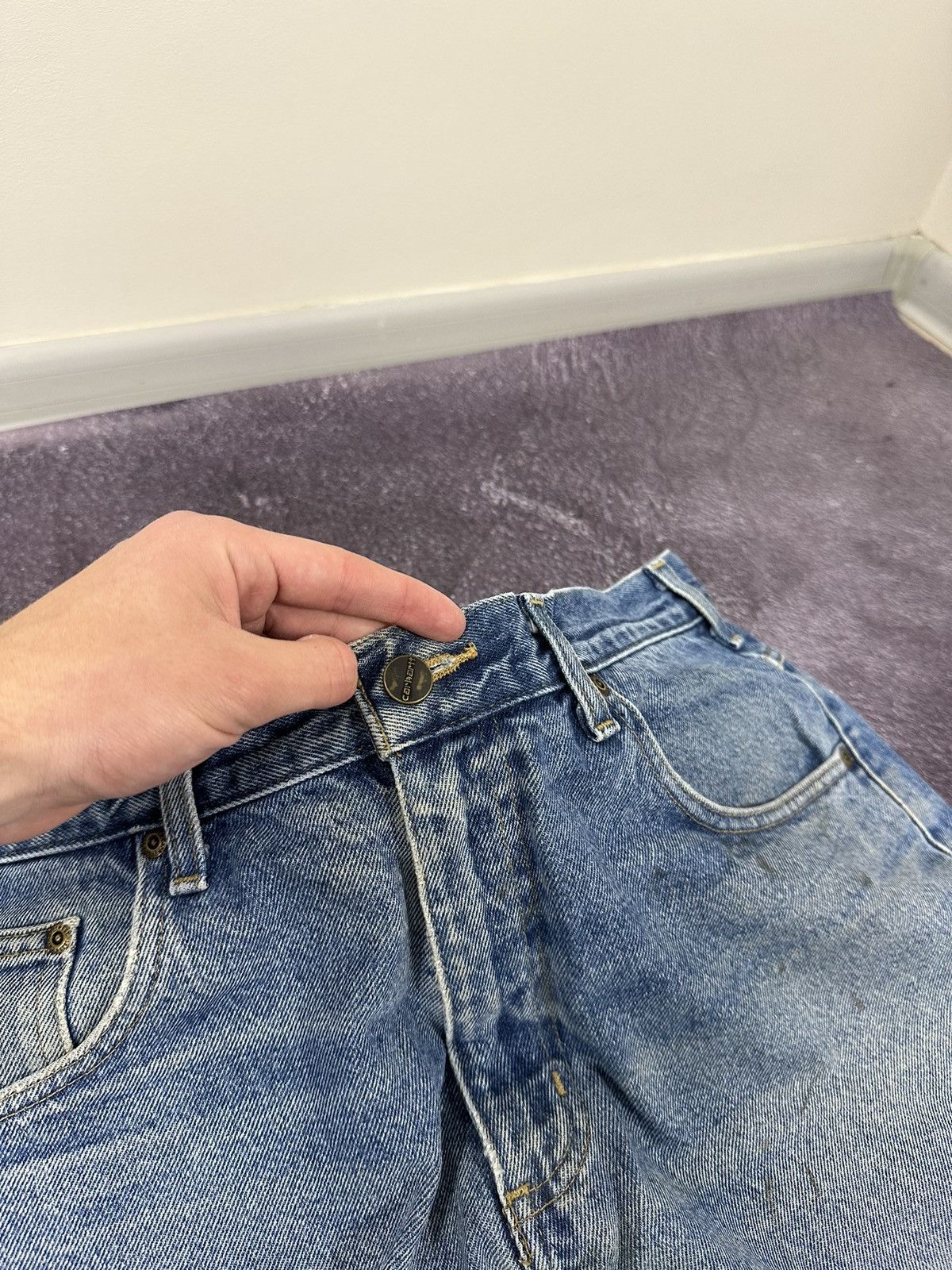Carhartt Vintage 90s Carhartt USA Relaxed Fit Opium Faded Work Jeans Size US 36 / EU 52 - 11 Thumbnail